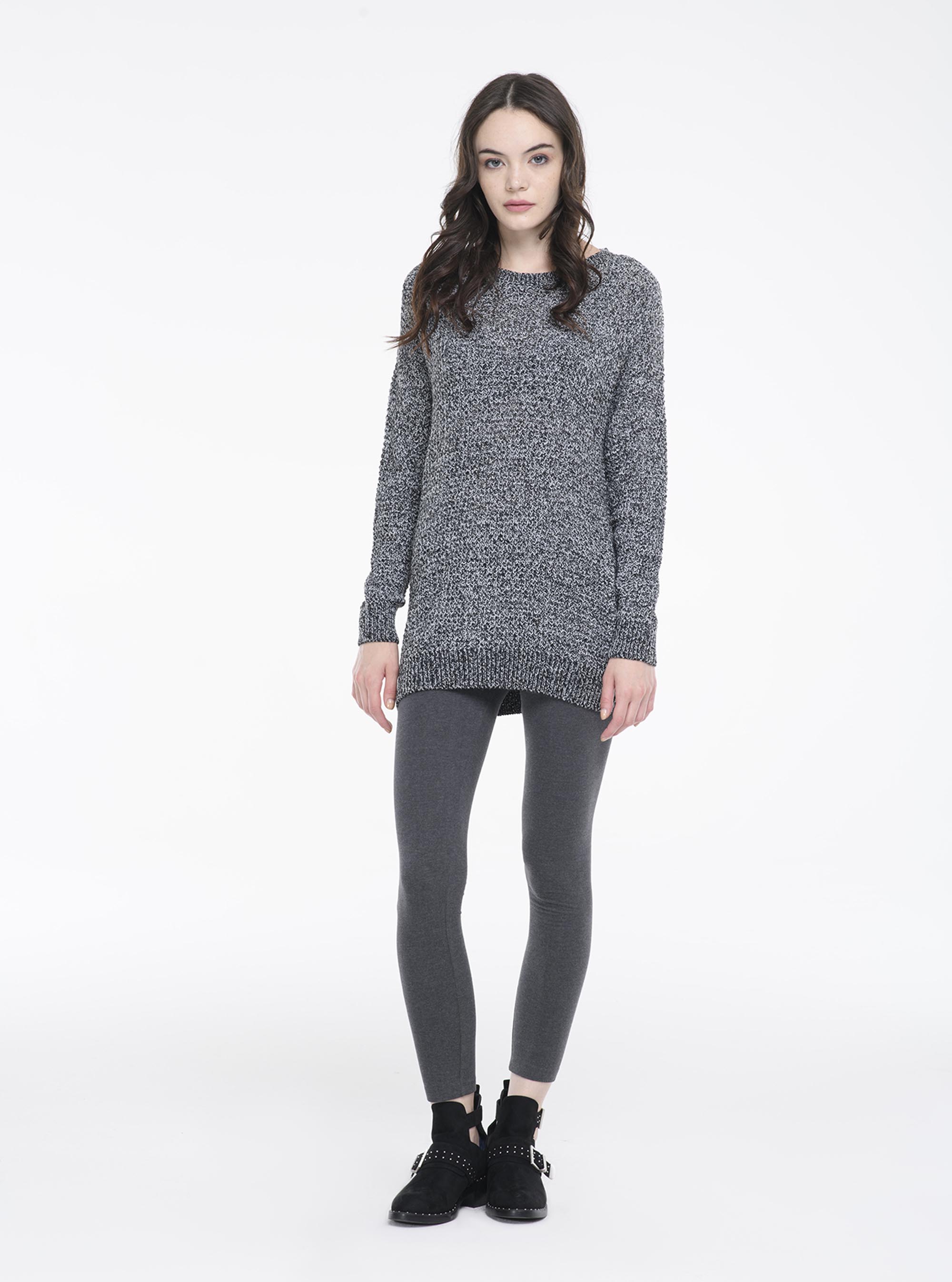 Leggings elasticizzati, GRIGIO MELANGE