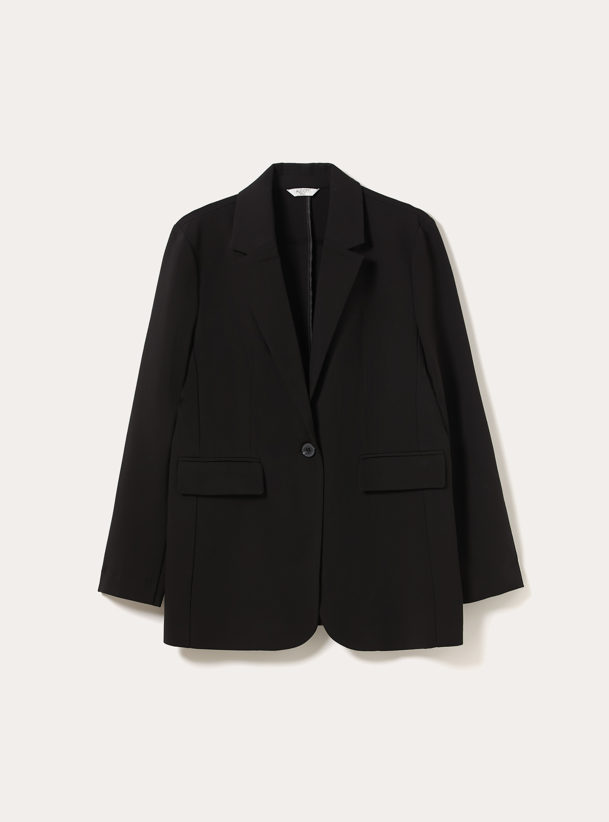 Regular fit single-breasted blazer, BK1 BLACK