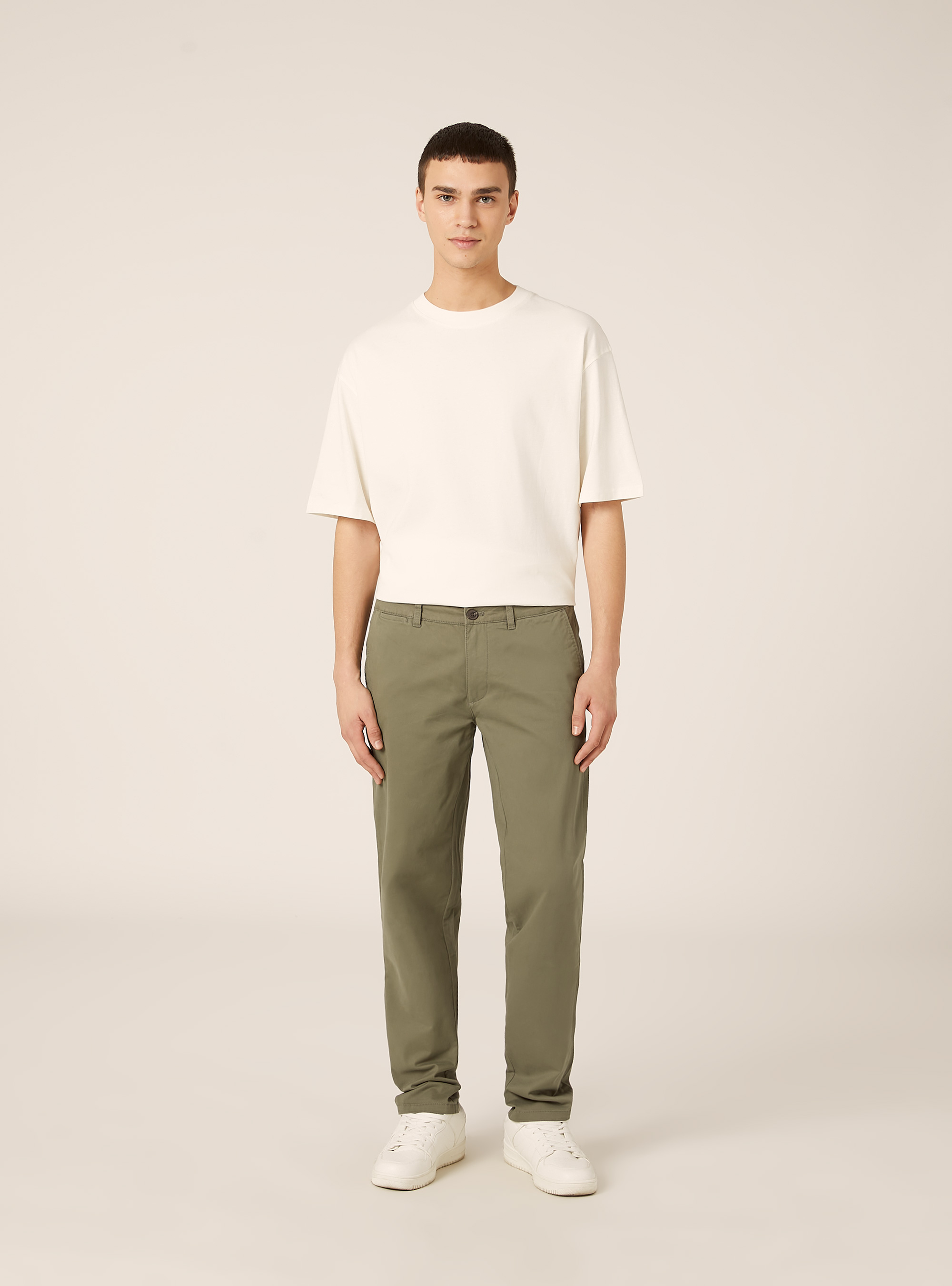 Skinny Fit Chino-Hose aus Stretch-Twill, KY2 KAKY MEDIUM