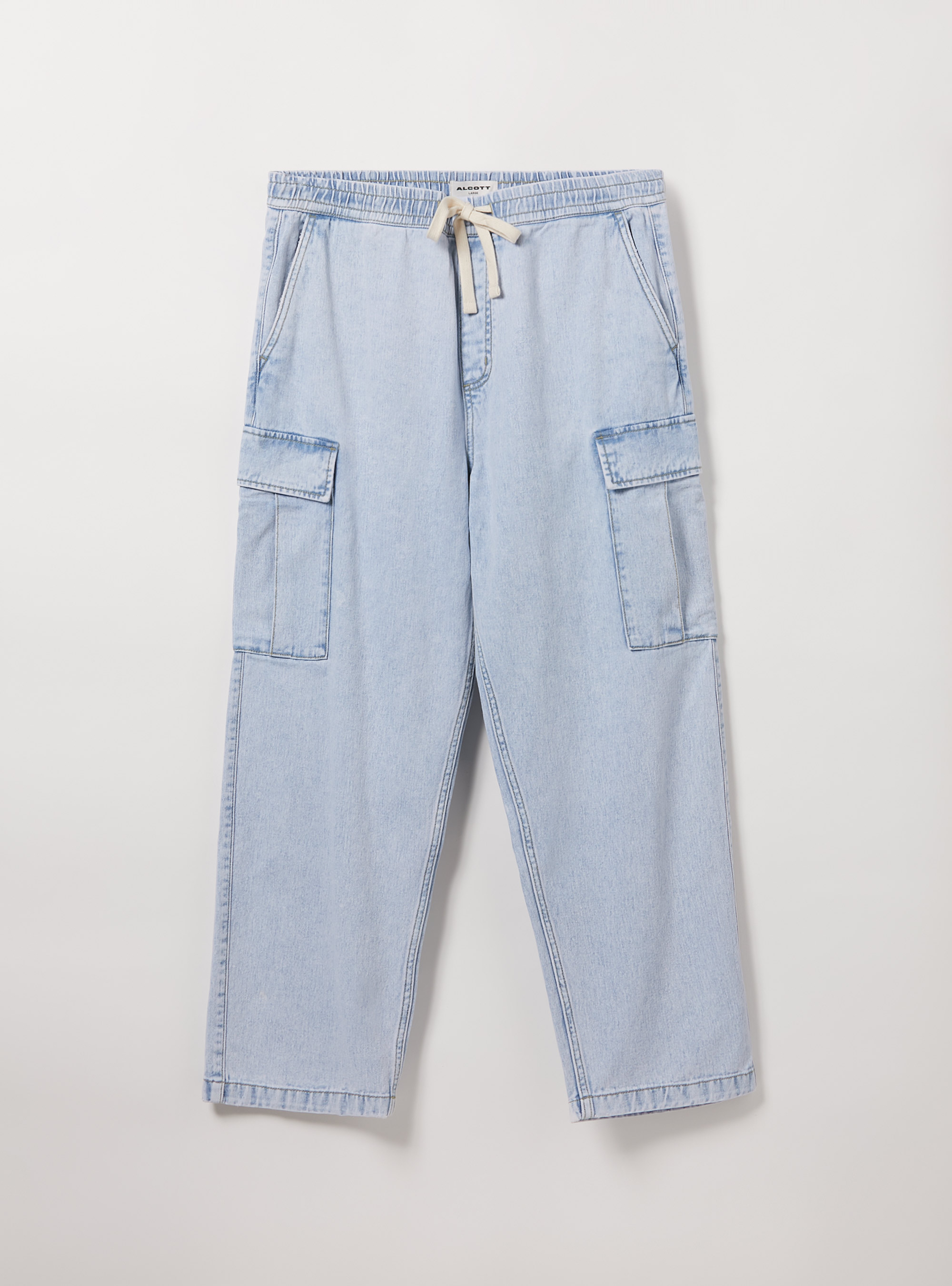 Cargo-Jogger aus Baggy Fit Denim, D006 AZURE