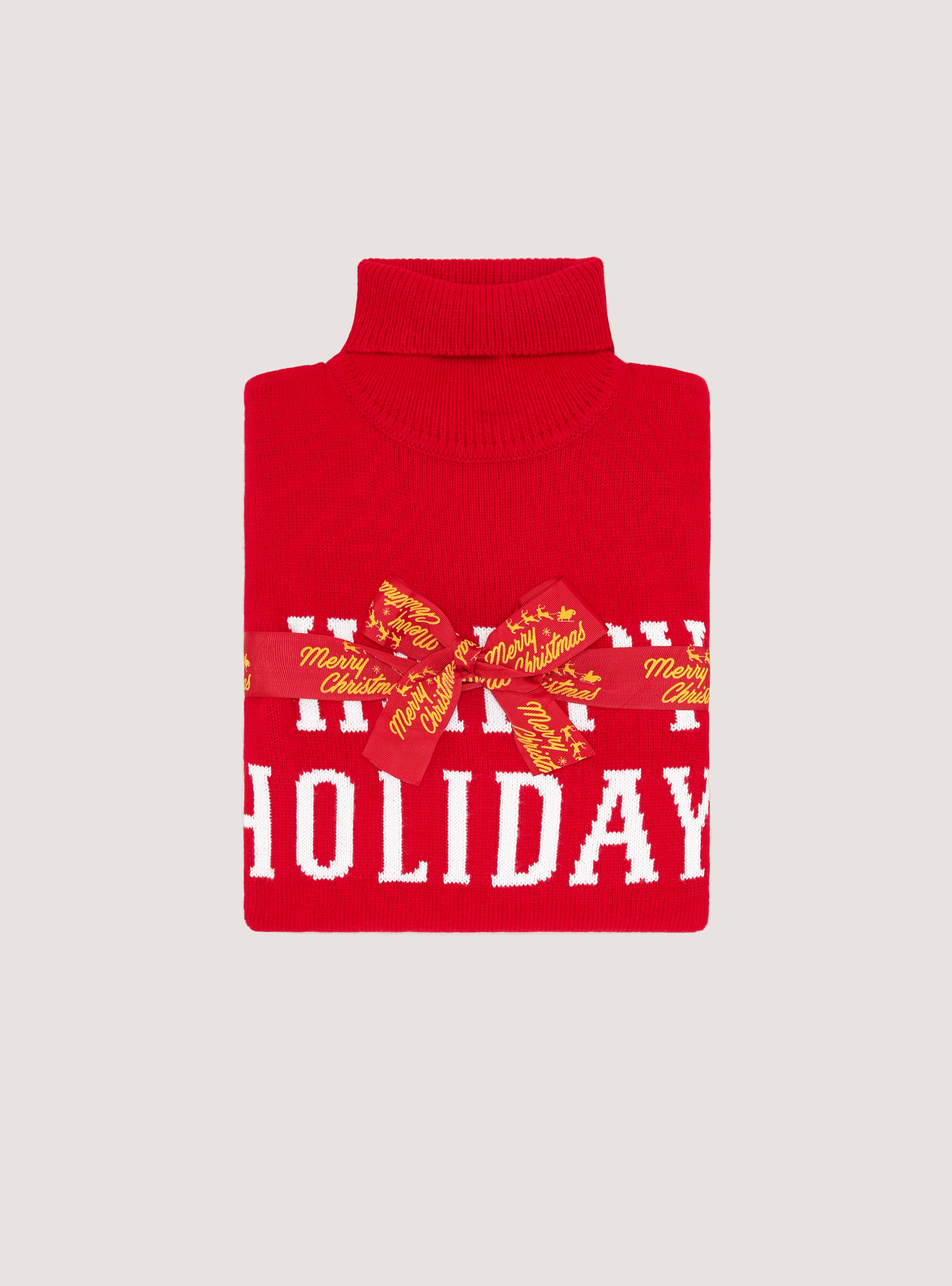 Jersey de cuello alto Colección Familiar de Navidad, RD1 RED DARK