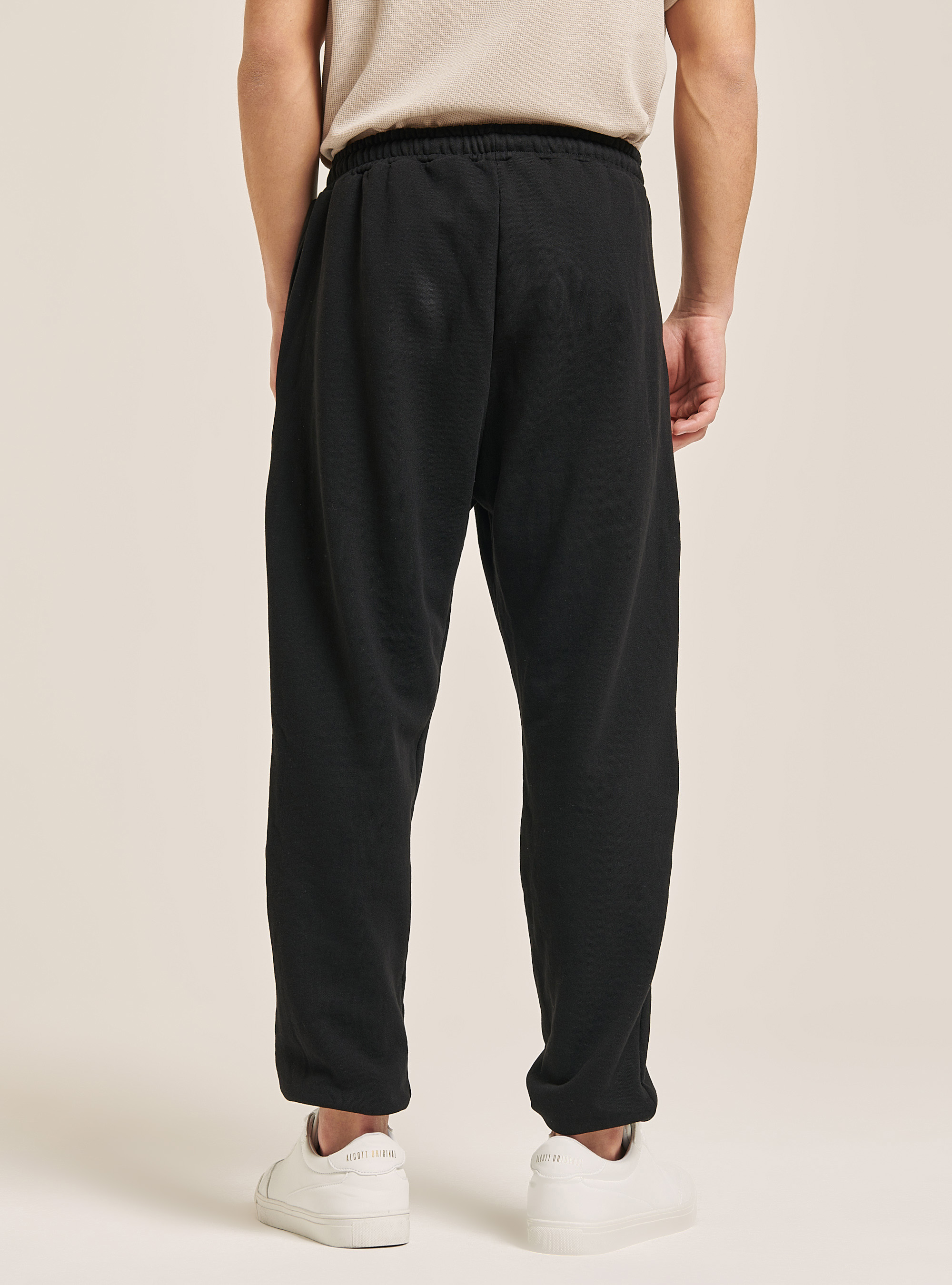 Pantaloni jogger in cotone, NERO