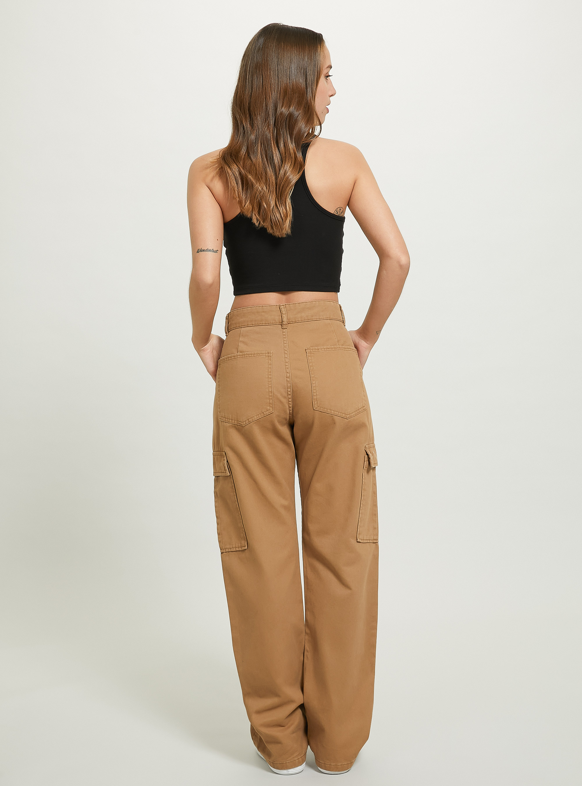Pantalone cargo in twill, CM2 CAMEL MEDIUM