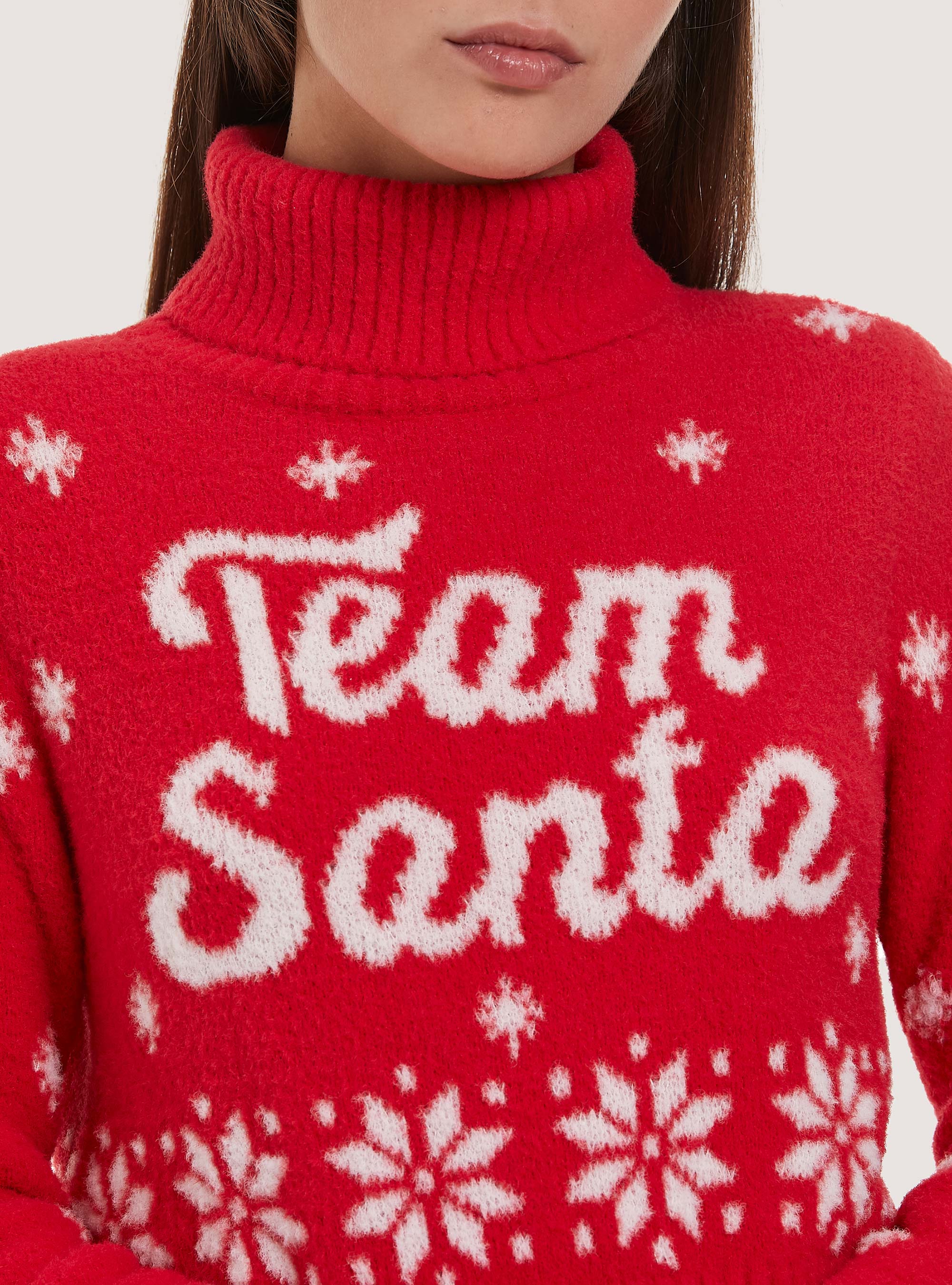 Cropped pullover Christmas Collection, RD2 RED MEDIUM