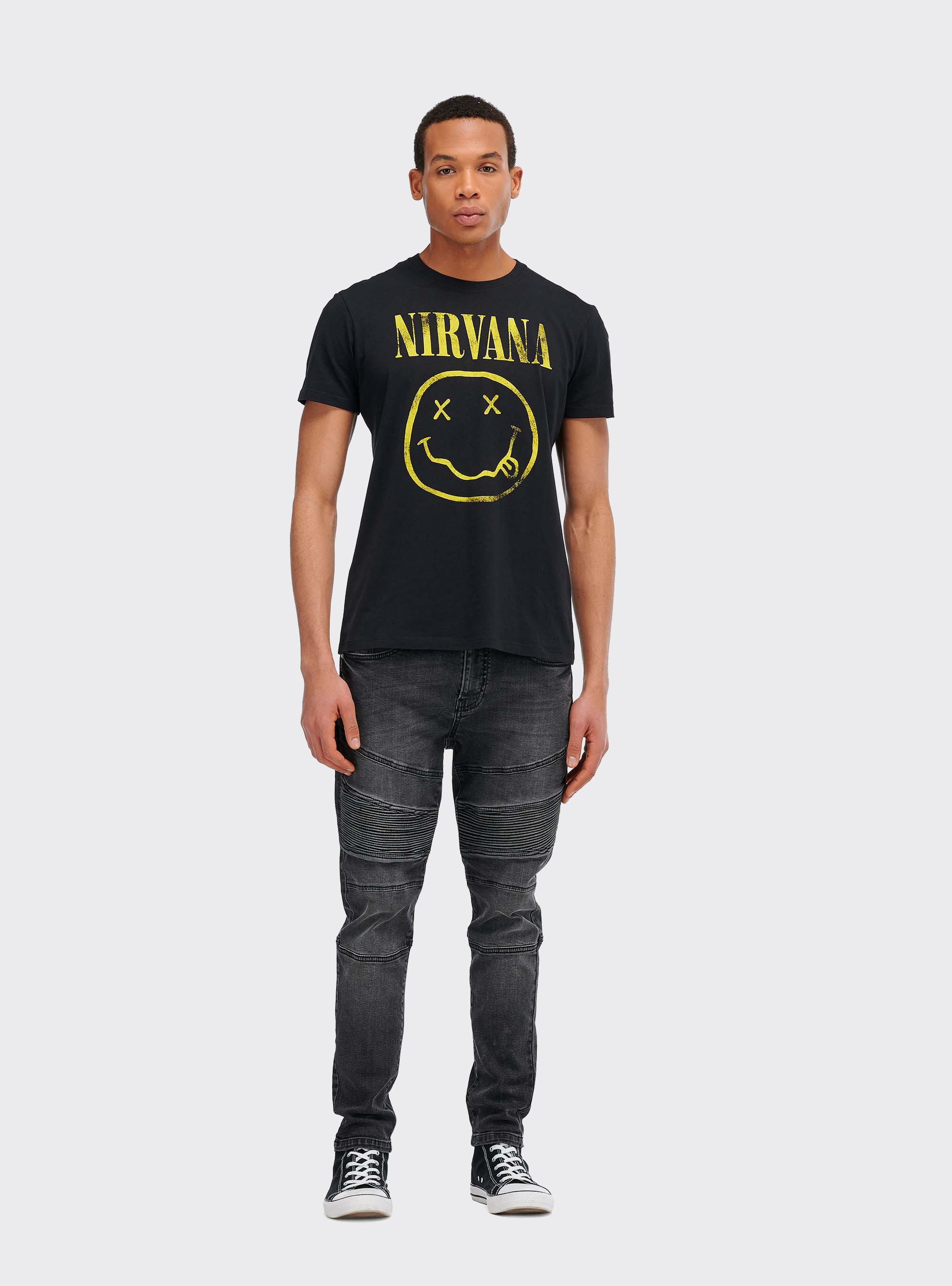 T-shirt Nirvana, NEGRO