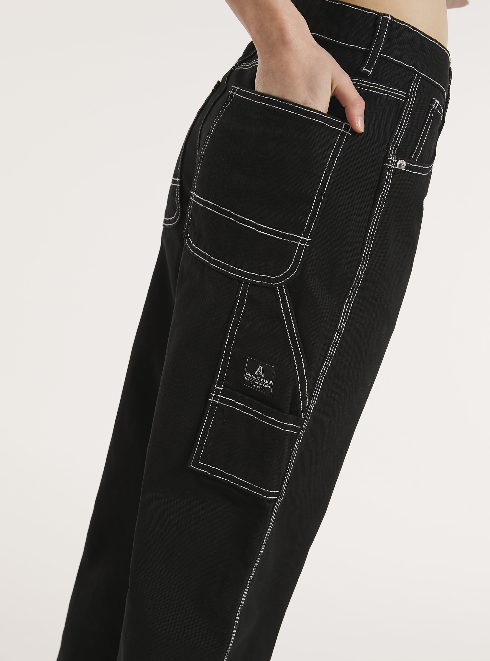Carpenter canvas trousers, BK1 BLACK
