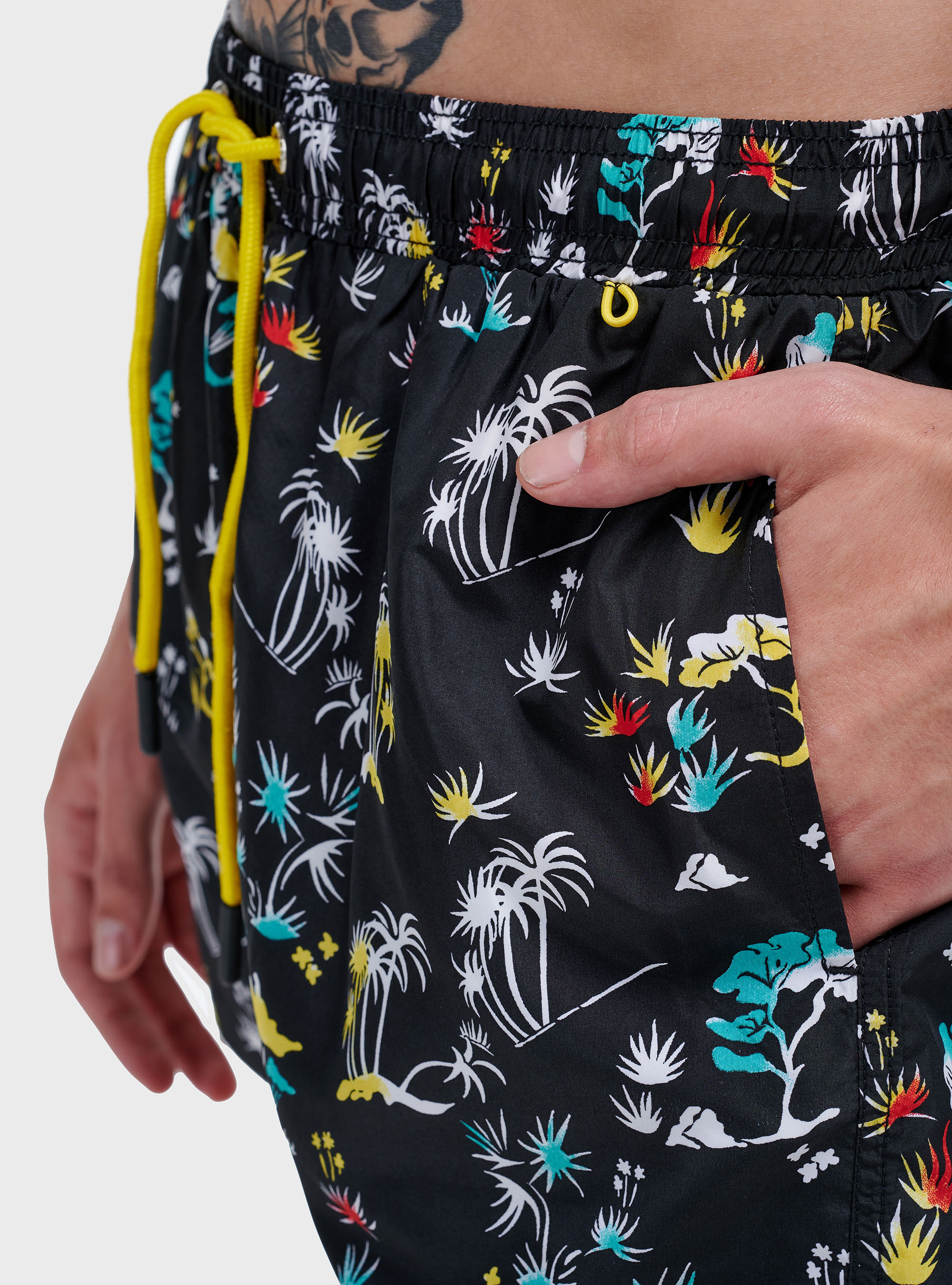 Short de bain imprimé  tropical, TROPICAL