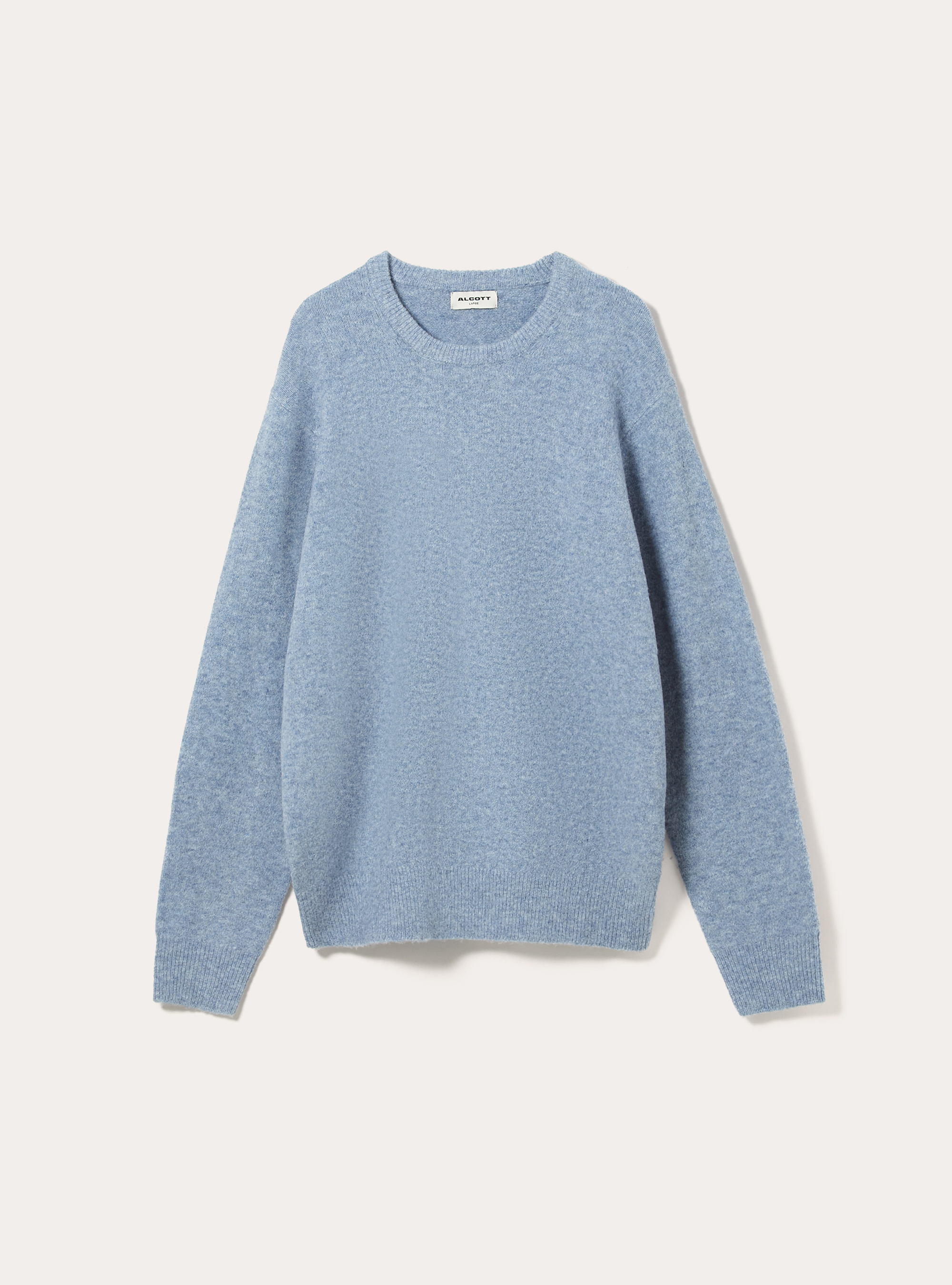 Soft crew neck pullover, MAZ2 AZURE MEL MEDIUM