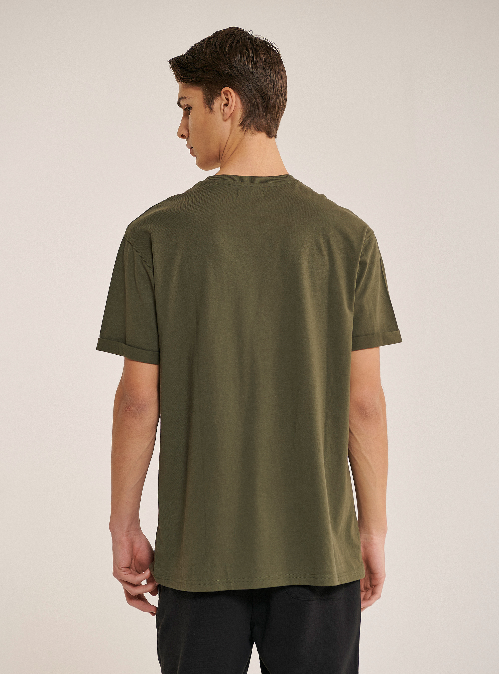 Camiseta de algodón de cuello redondo, C5587 KAKY