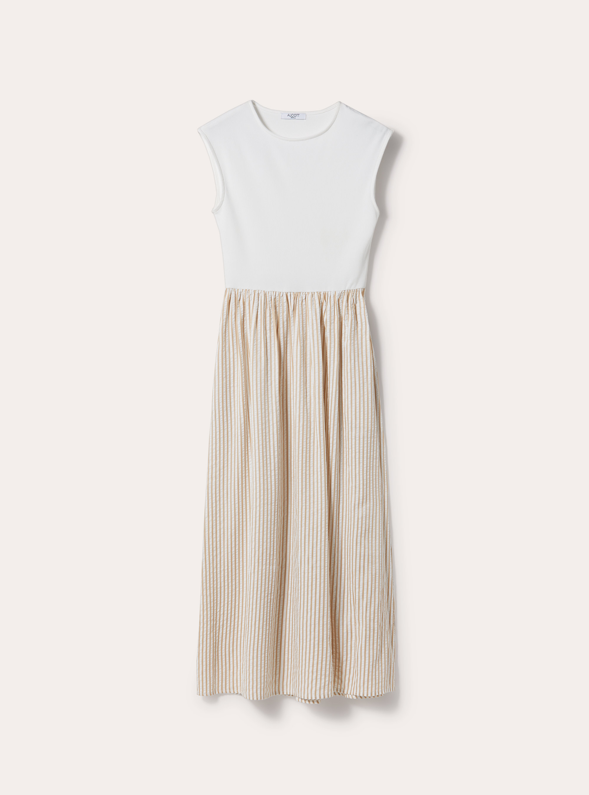 Combined midi dress, WH1 OFF WHITE