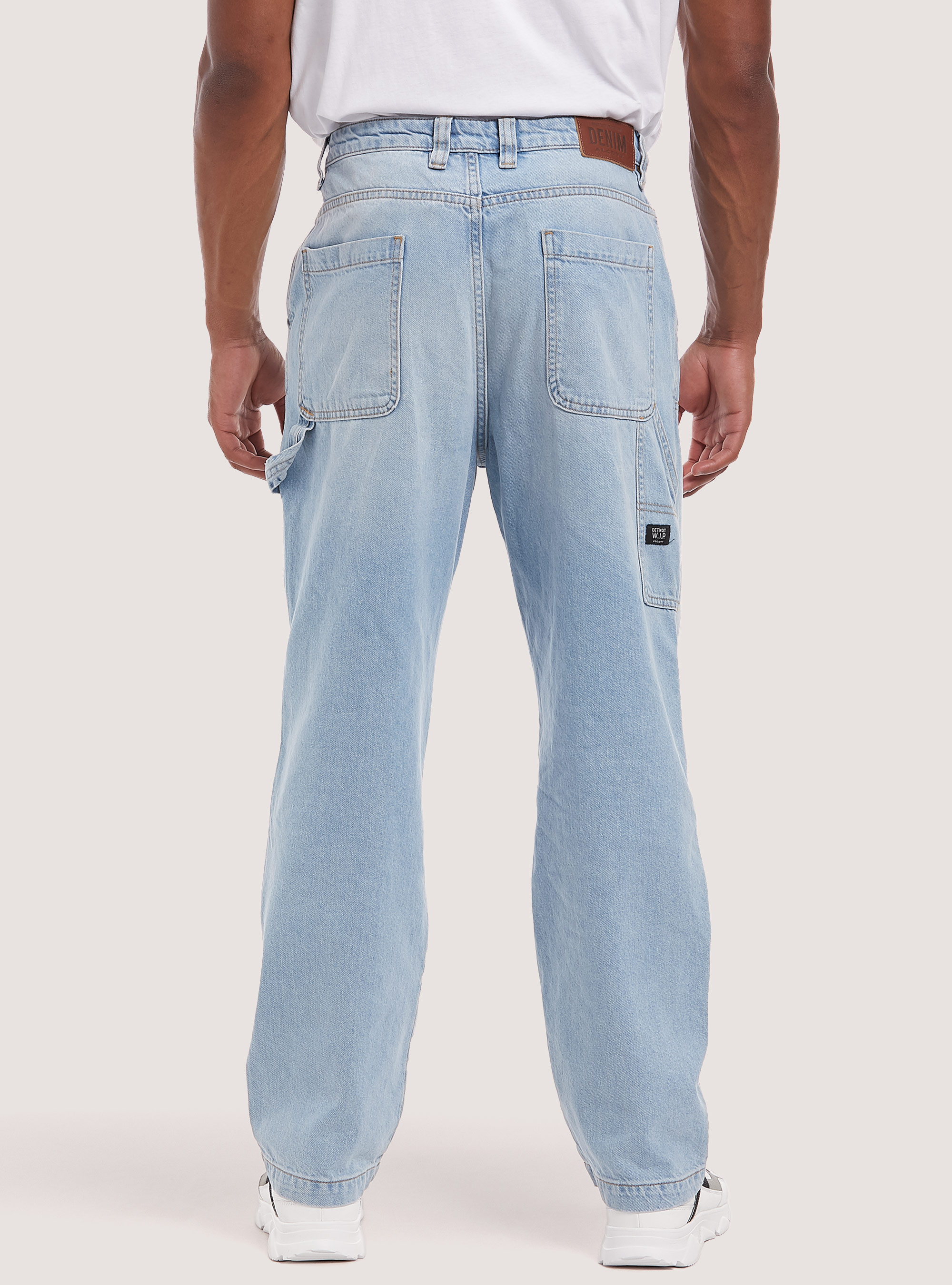 Cotton carpenter jeans, D006 AZURE