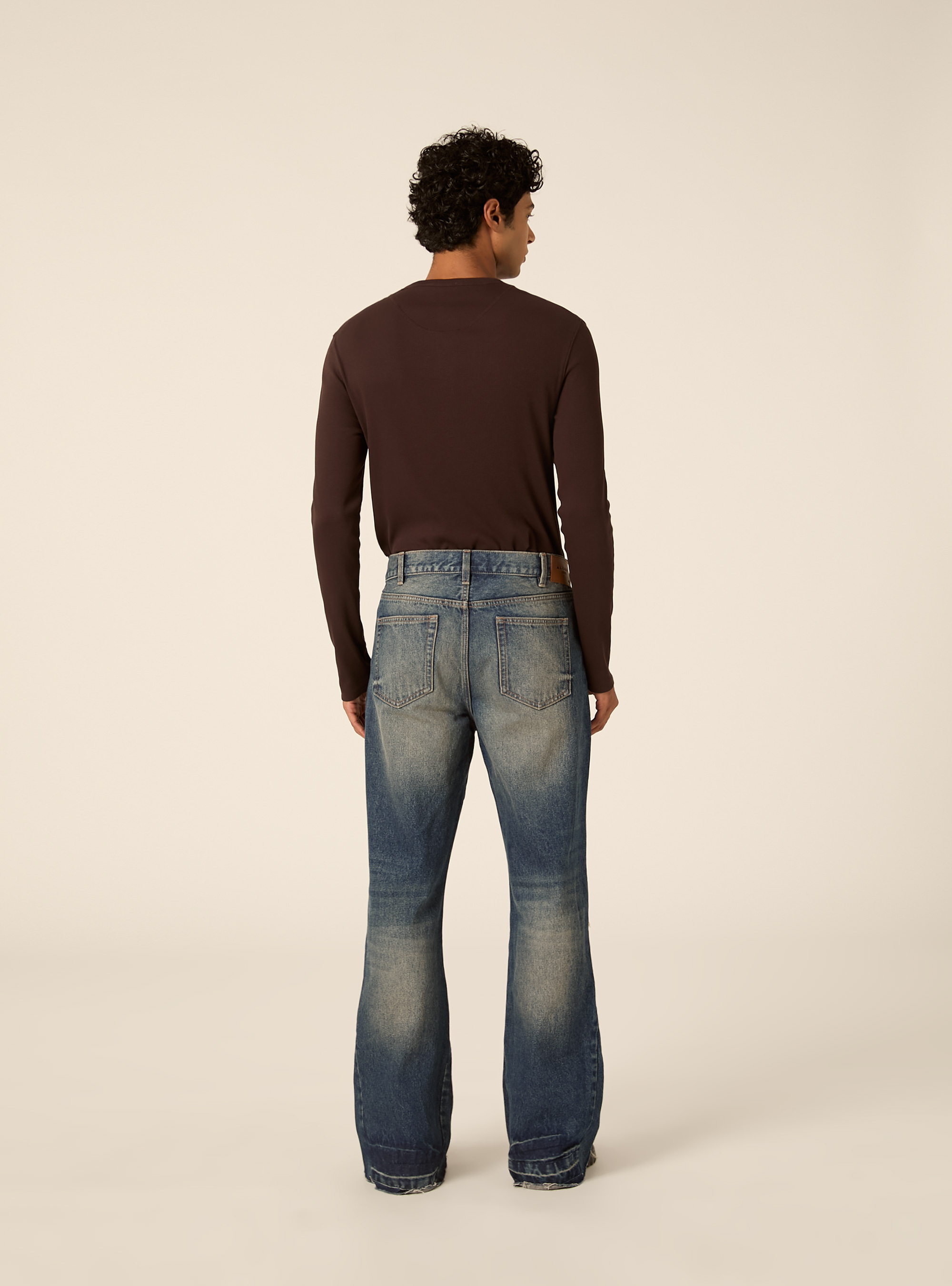 Jeans flare, D201 AZZURRE MED OVERDYE