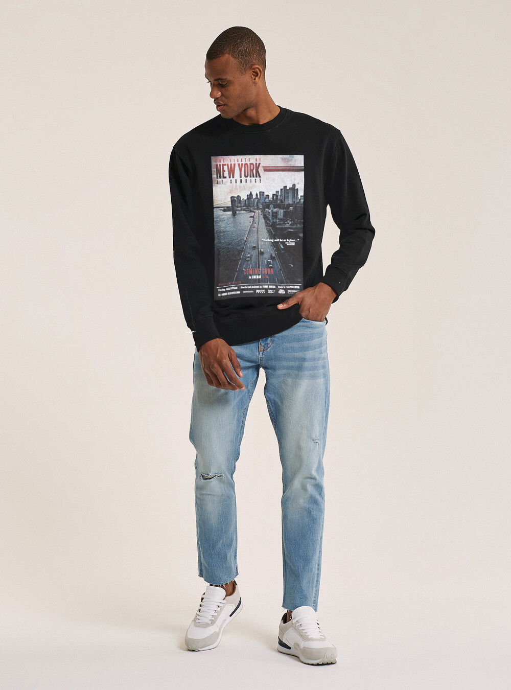 Felpa stampa fotografica, NERO