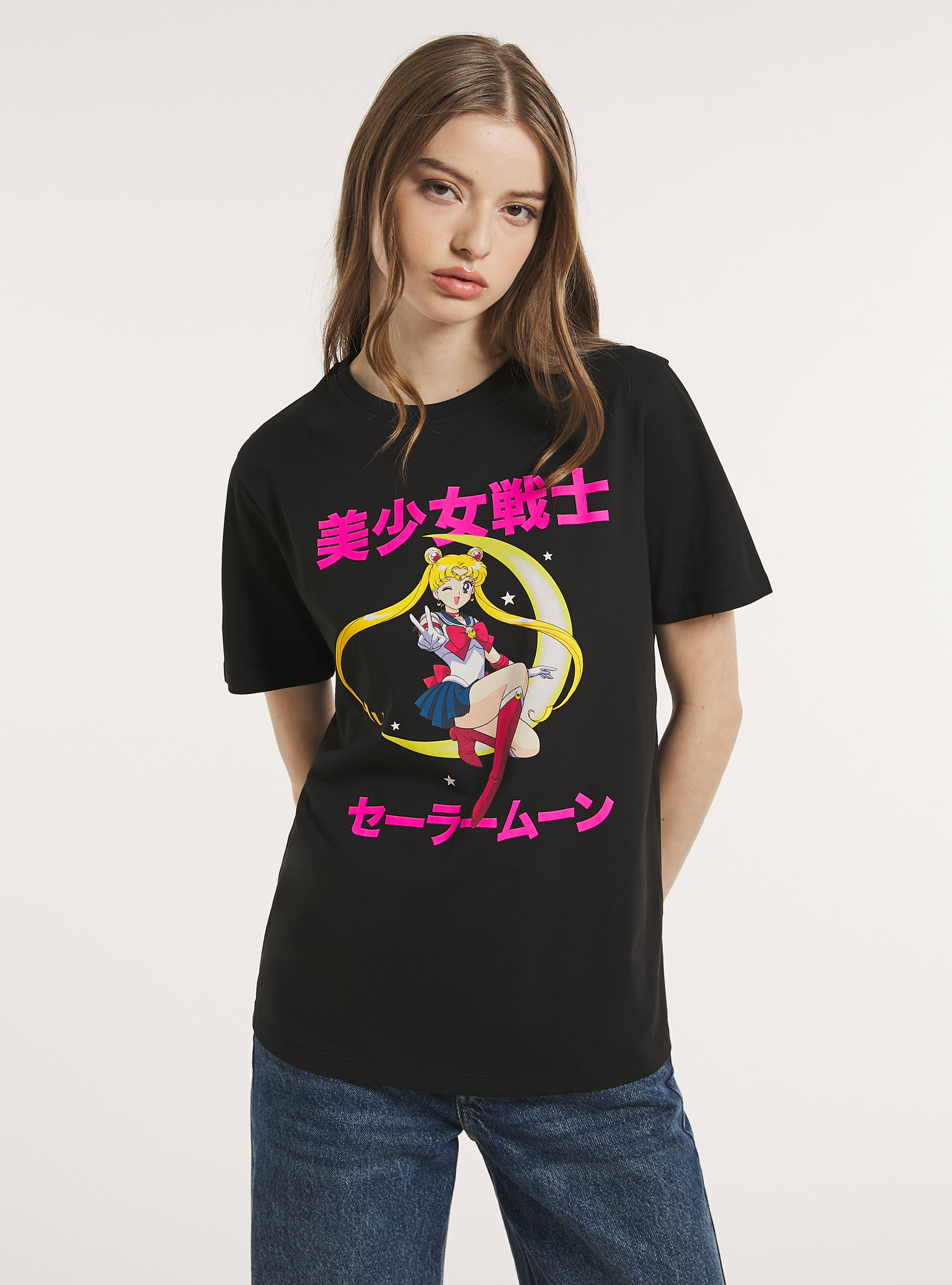 Camiseta Sailor Moon / Alcott, BK1 BLACK