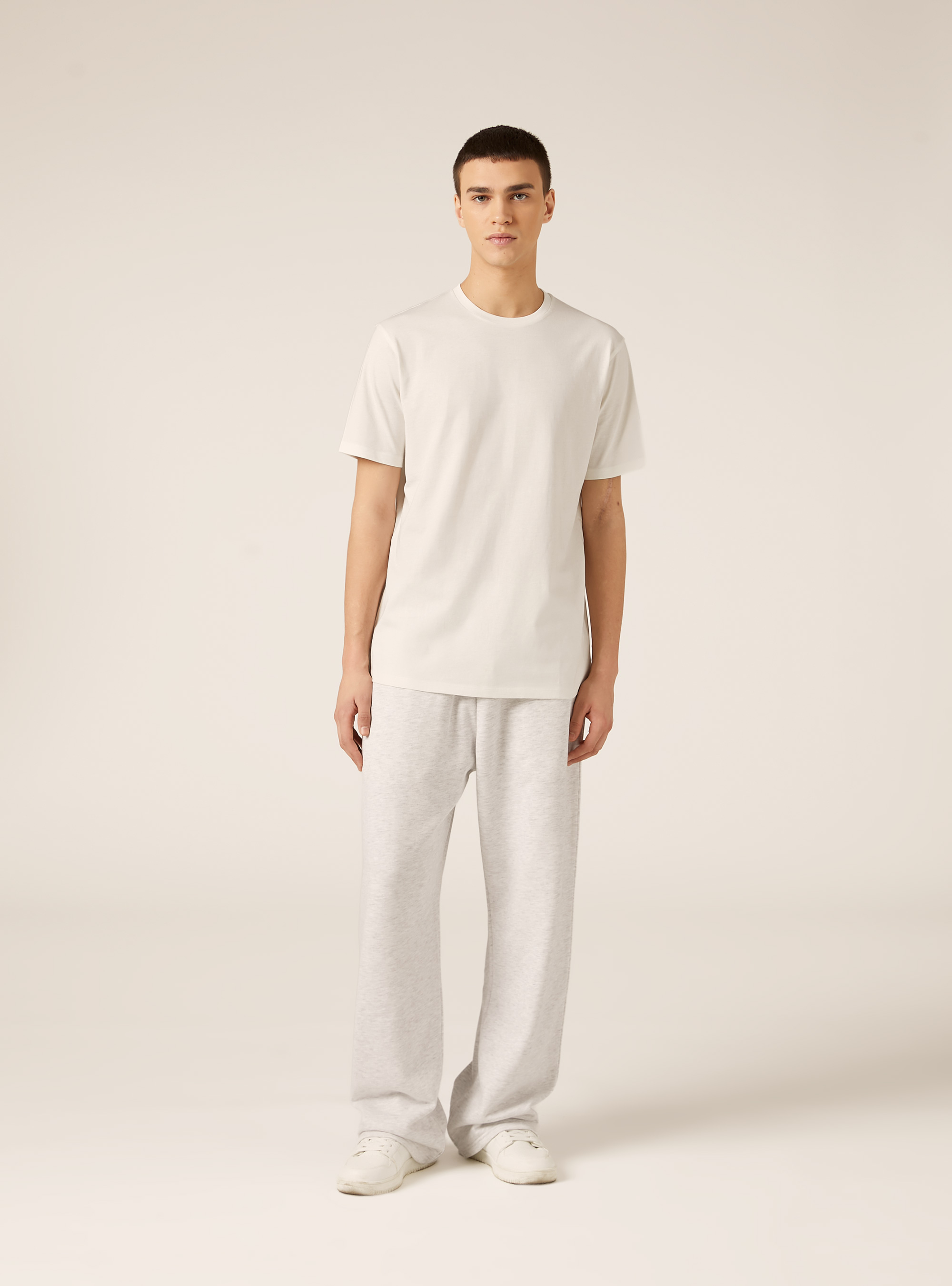 Maglietta girocollo basica, WH2 WHITE