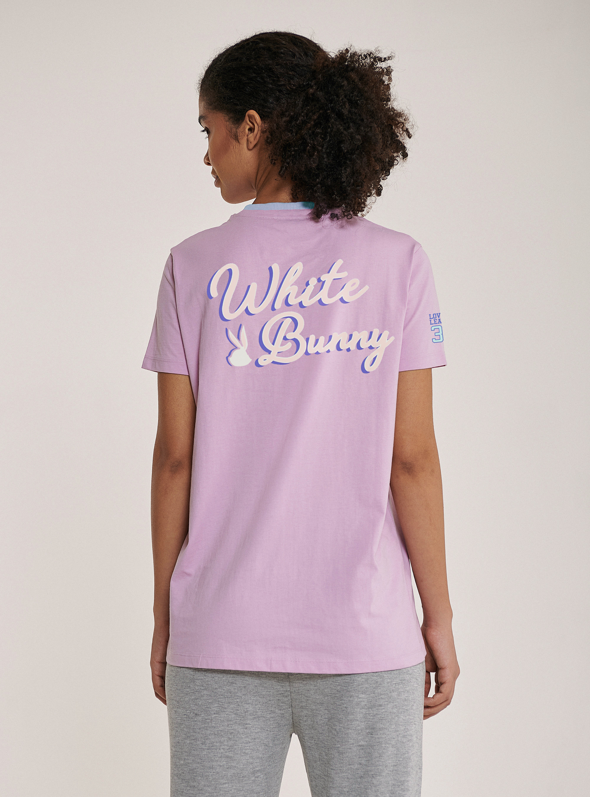 Maglietta in cotone The Rabbit Collection, LC2 LILLAC MEDIUM