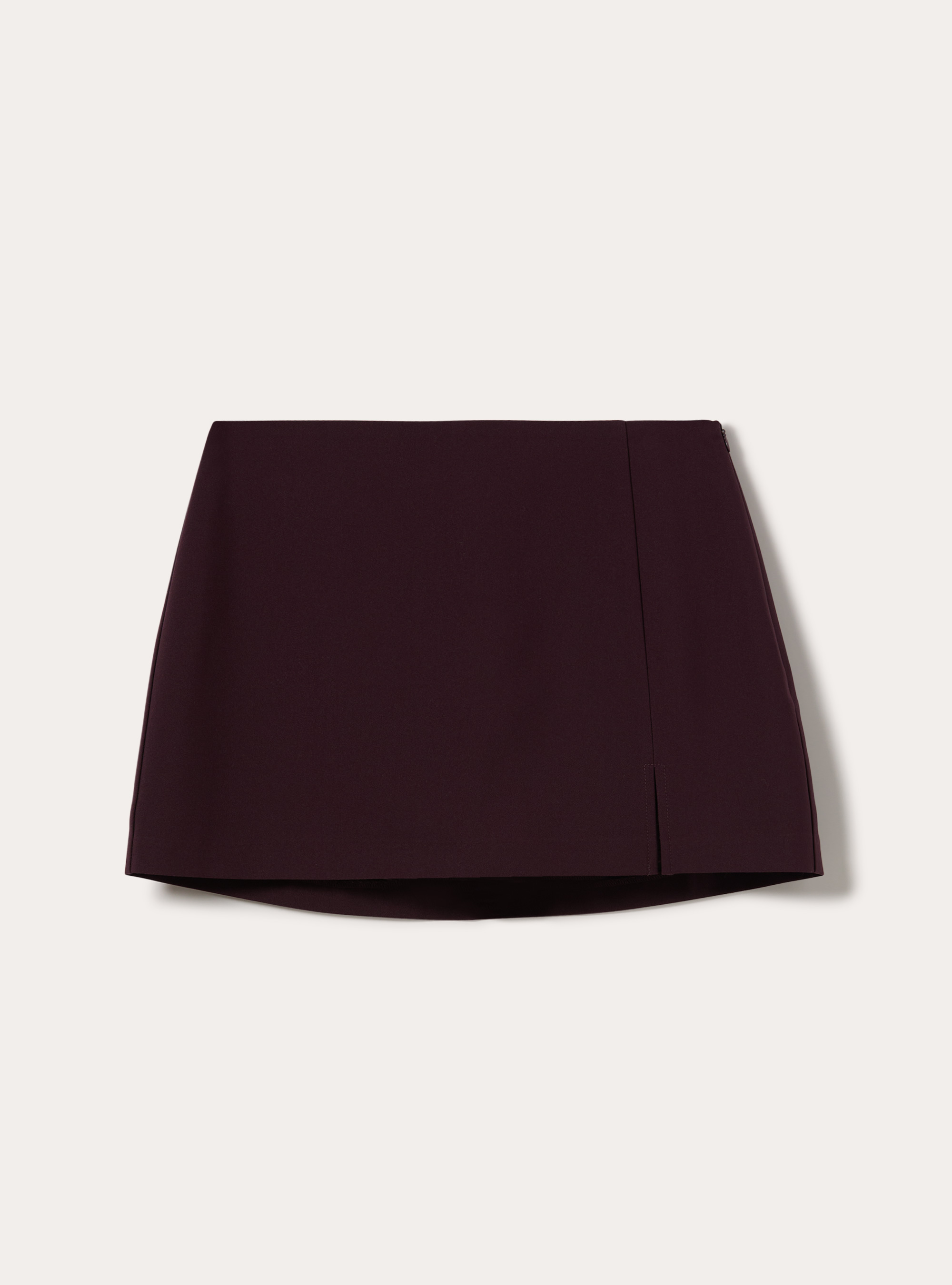 Skort mini tinta unita, BO1 BORDEAUX DARK
