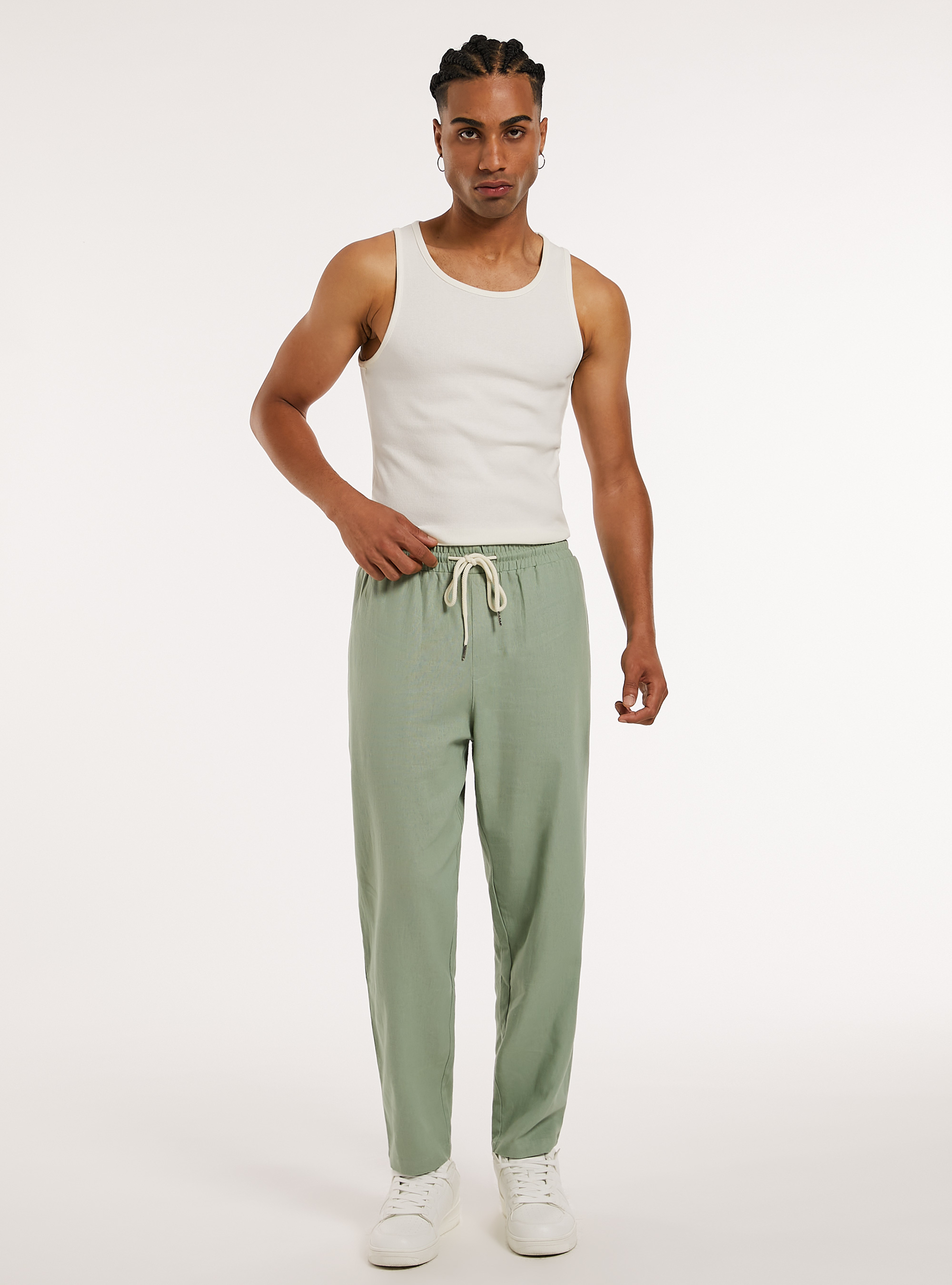 Pantaloni jogger misto lino, KY3 KAKY LIGHT