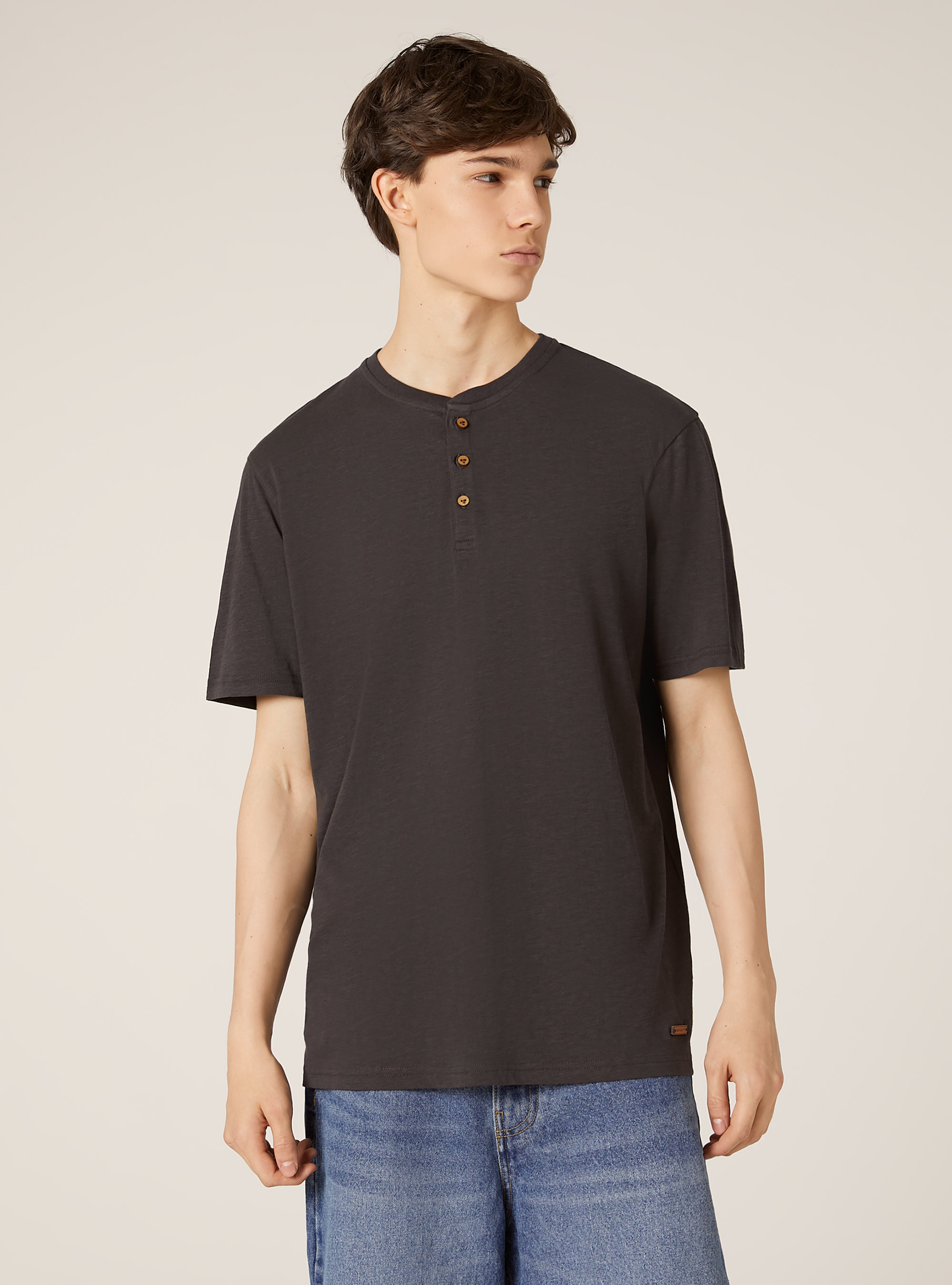 Cotton seraphim t-shirt, BK3 BLACK CHARCOAL