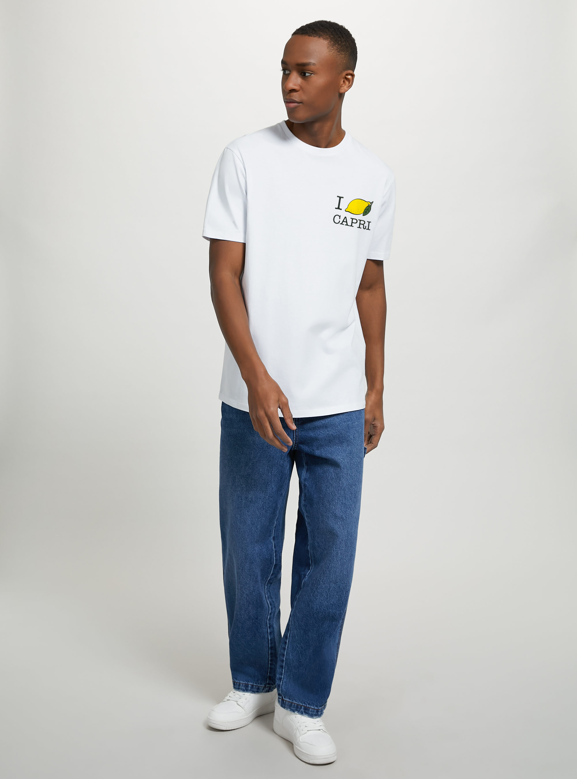 Capri Capsule Geschlechtsloses T-shirt, WH3 WHITE