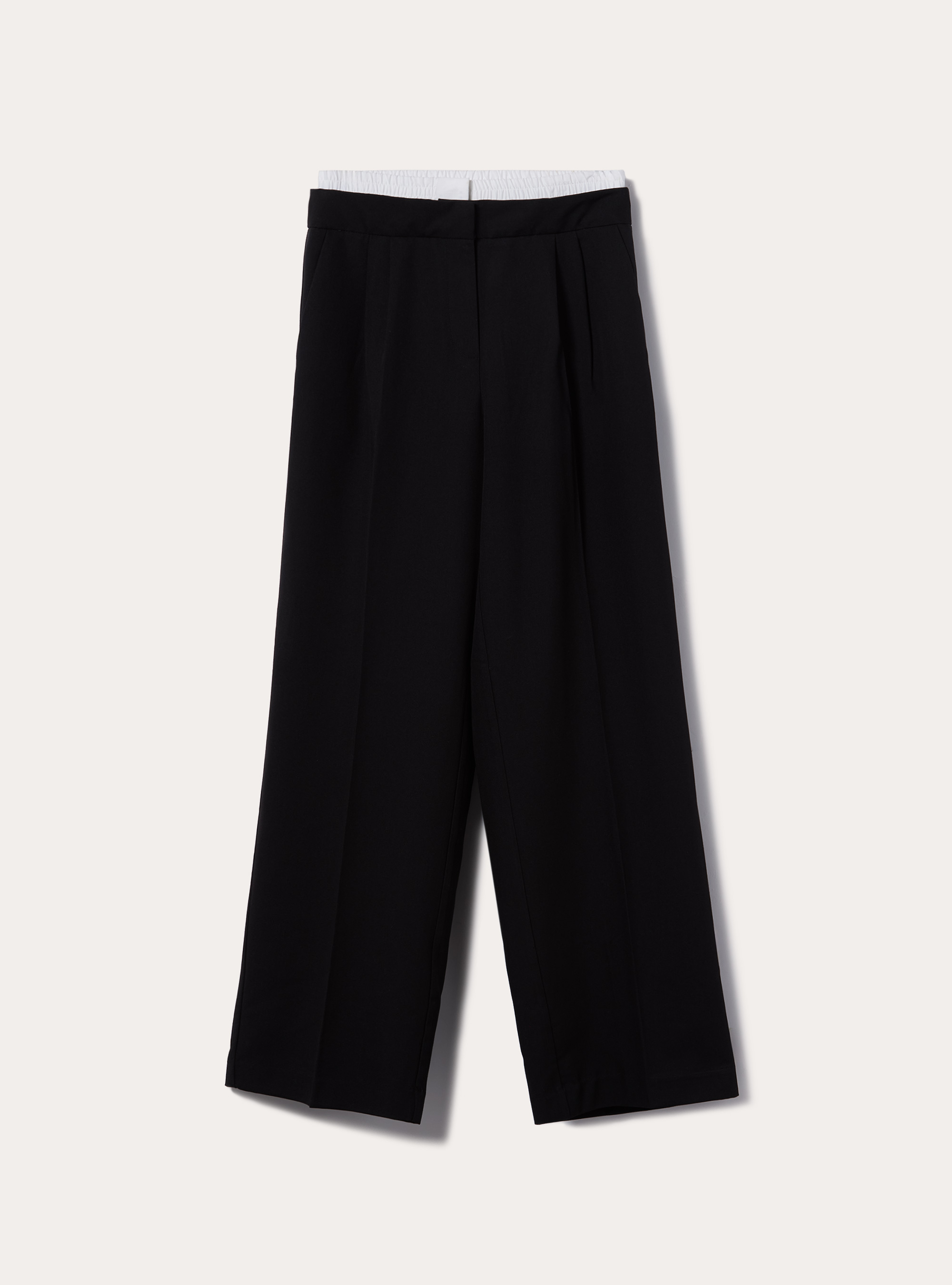 Smart trousers with combined waist, BK1 BLACK