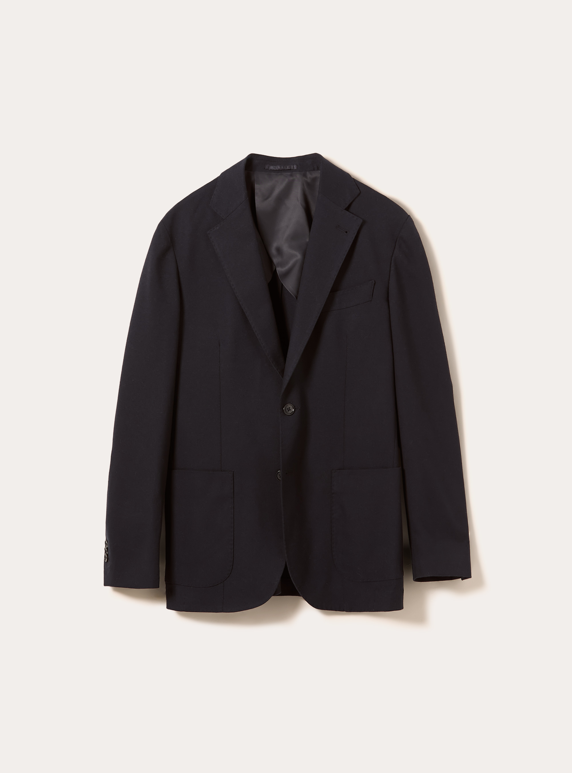 Giacca monopetto con tasca a toppa in miso lana, NA1 NAVY DARK