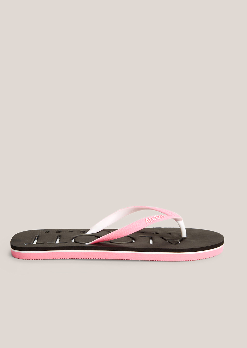 Chanclas con logo "Alcott", NEGRO