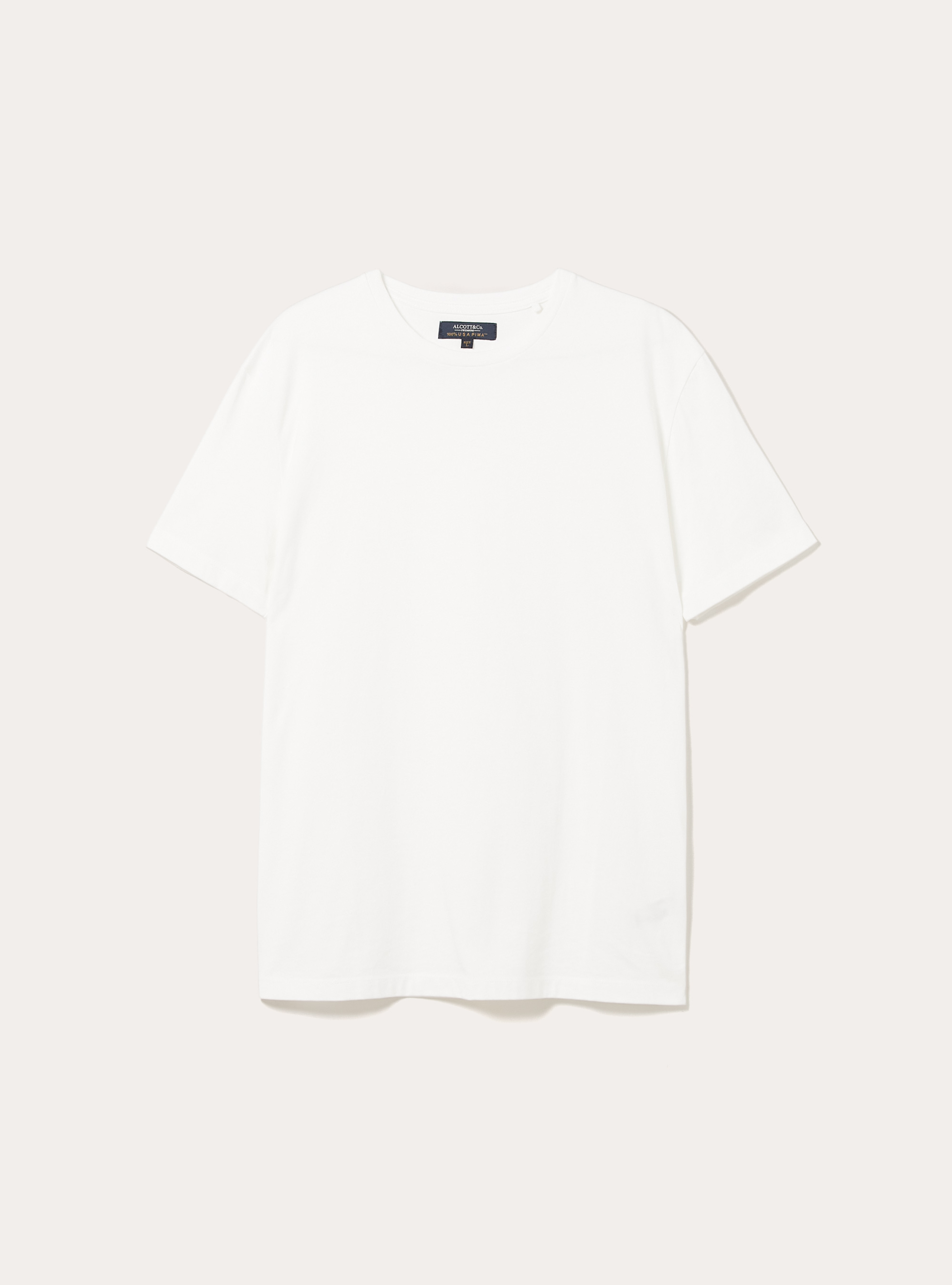 T-shirt basica in cotone supima, WH2 WHITE