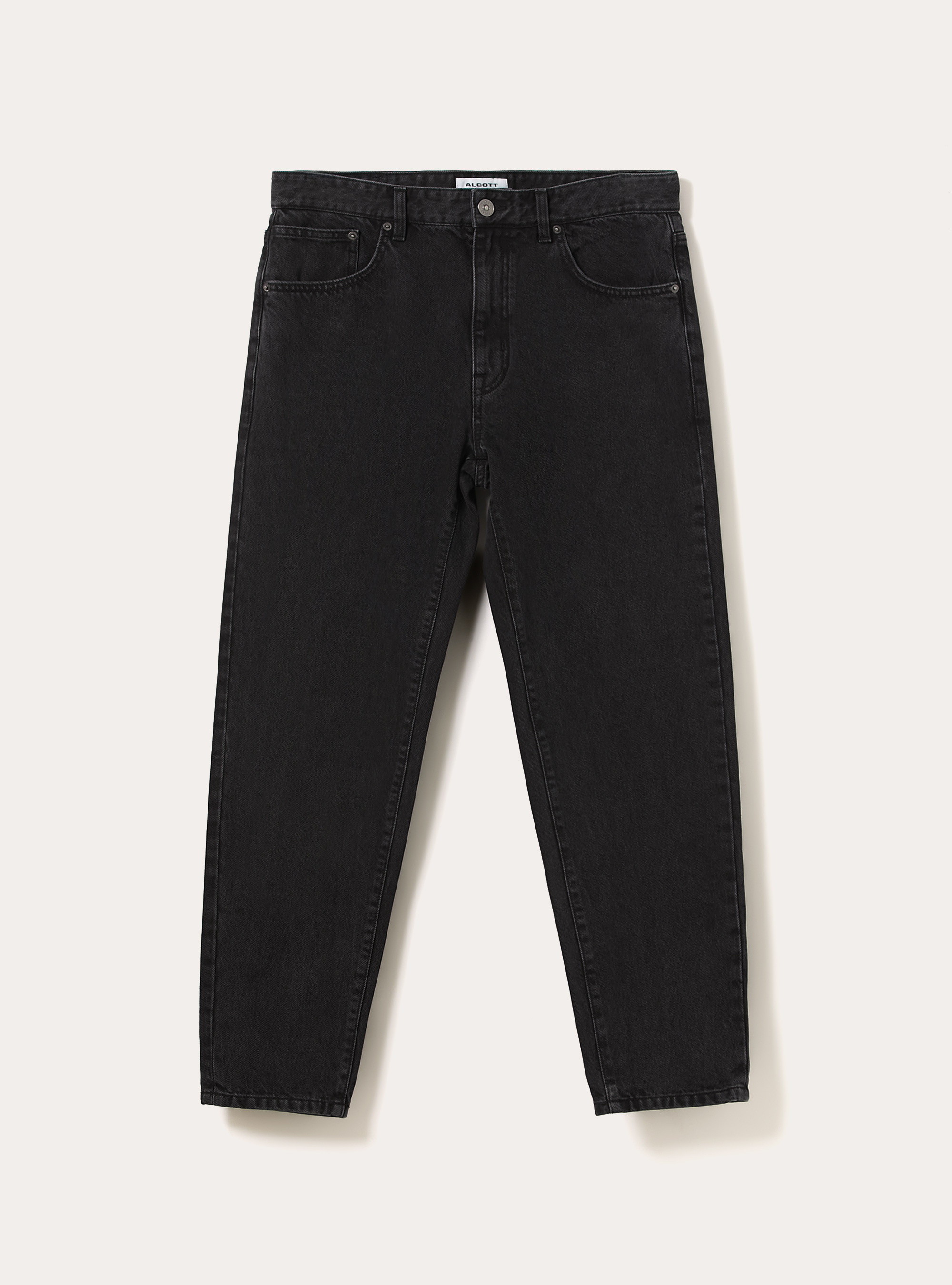 Pantaloni in denim loose fit, D000 BLACK