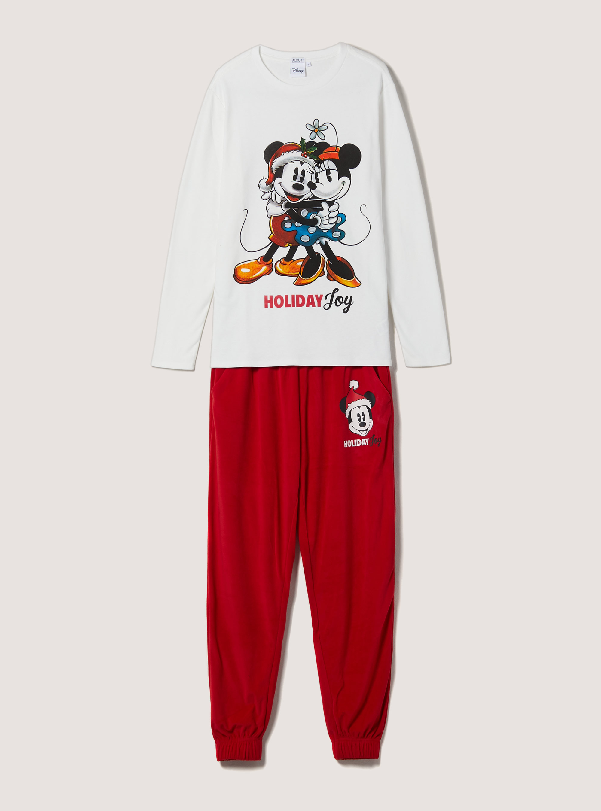 Pigiama mickey & minnie interlock e ciniglia, WH2 WHITE