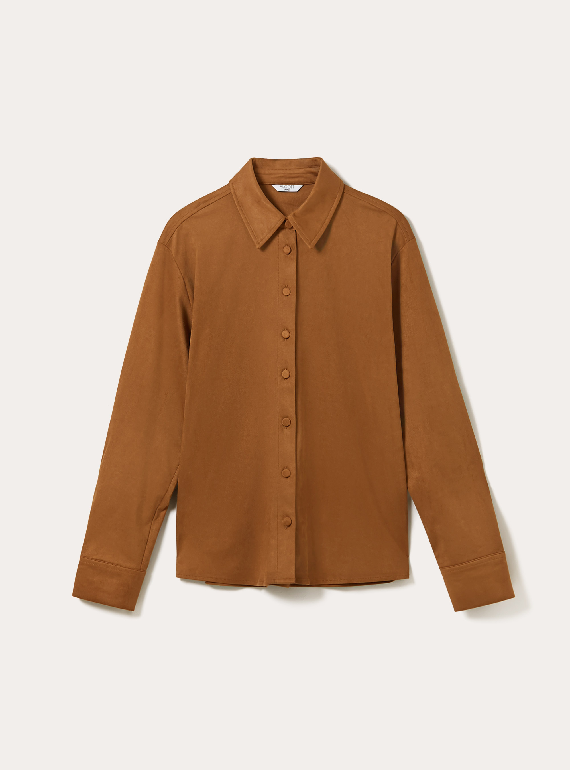 Camicia effetto suede, TB2 TOBACCO MEDIUM