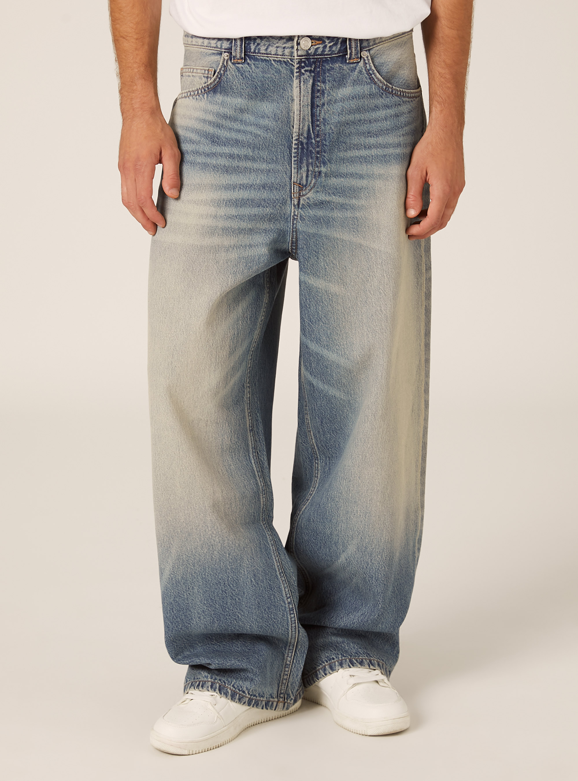 Super baggy fit jeans, D004 MEDIUM LIGHT BLUE