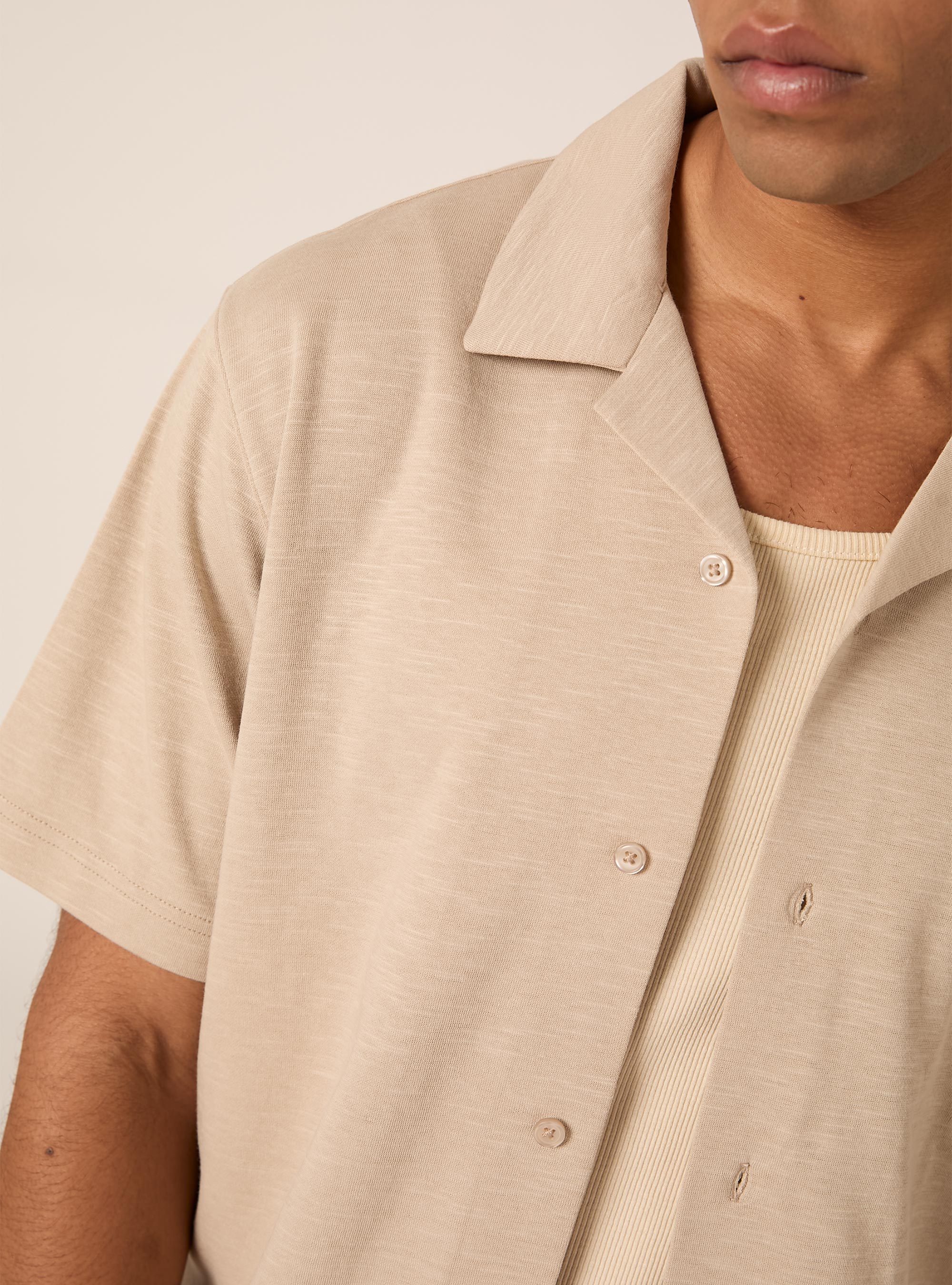 Camisa de manga corta de jersey, BG2 BEIGE MEDIUM