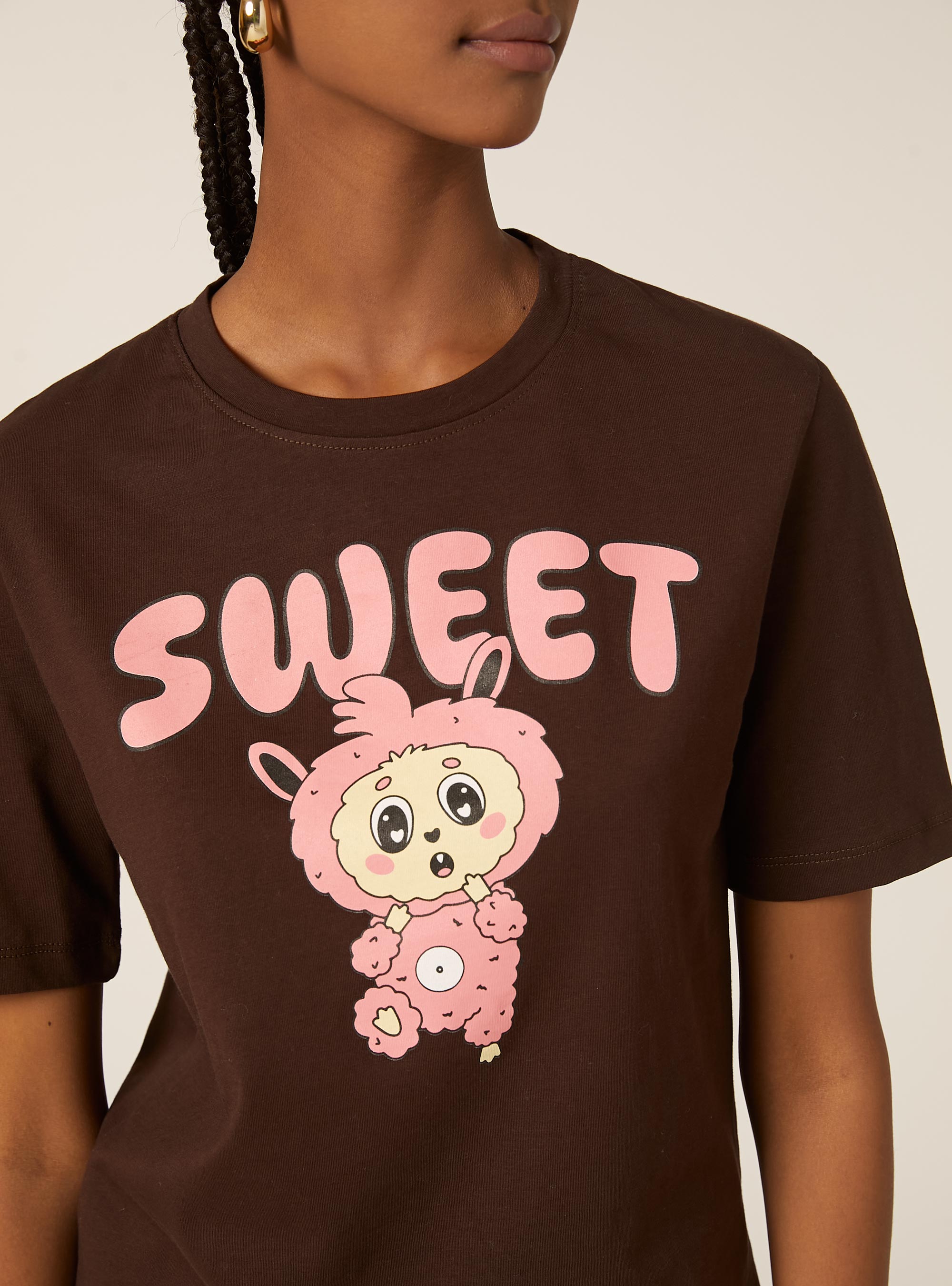 Camiseta The Little Monster Collection, BR1 BROWN DARK