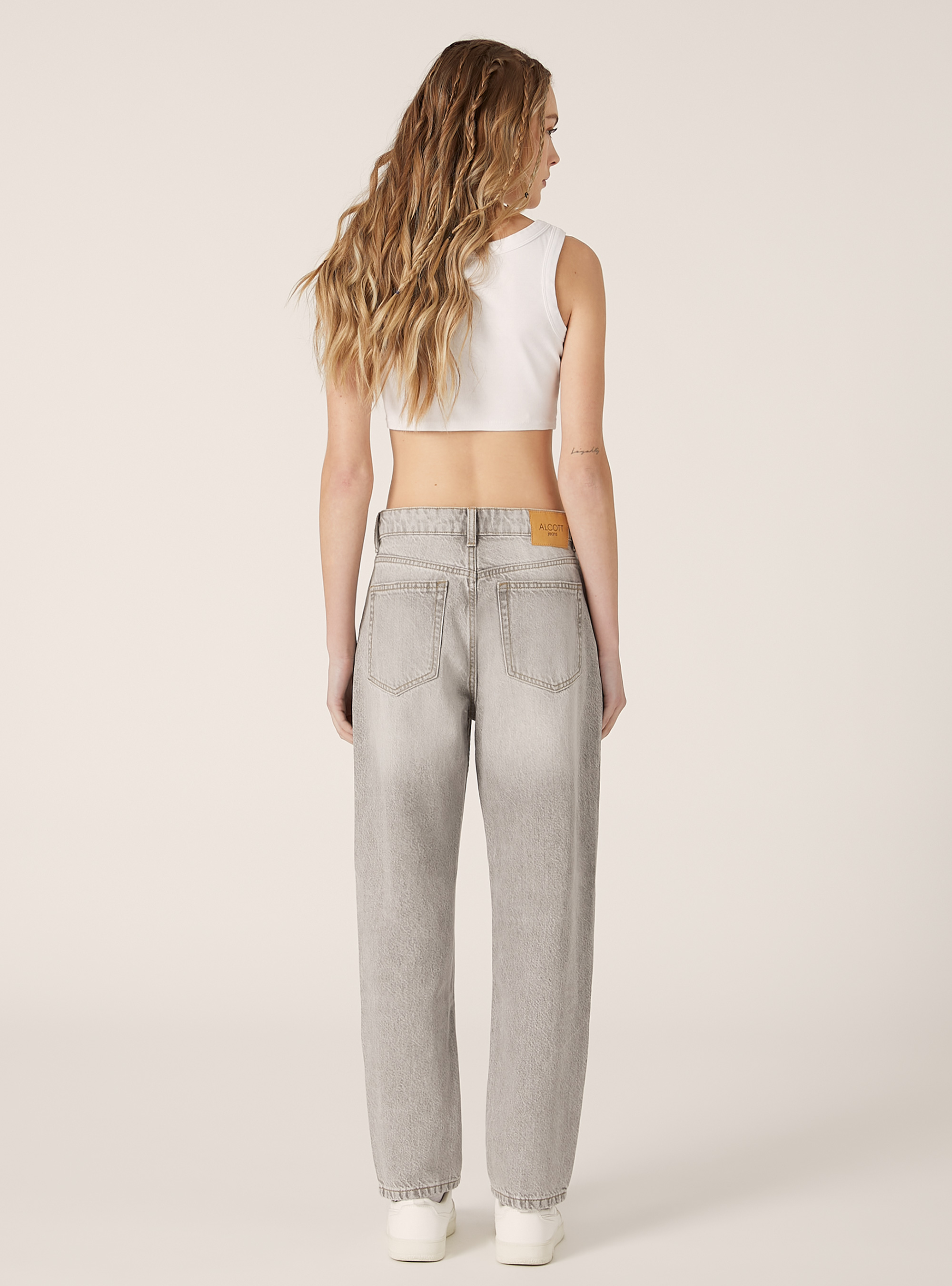Mom fit jeans, D00G GREY