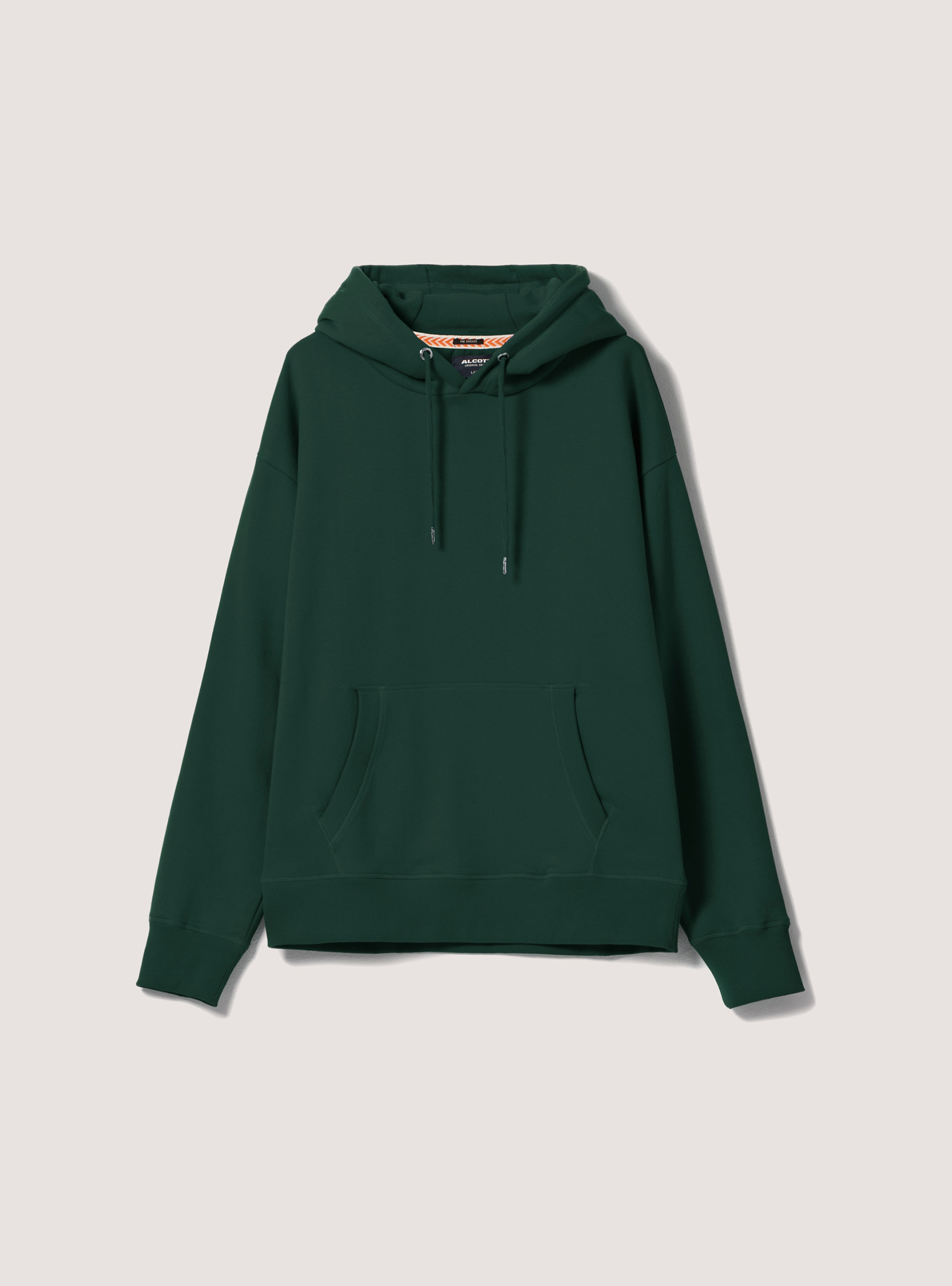 Sweatshirt with hood and pouch pocket, GN1 GREEN DARK