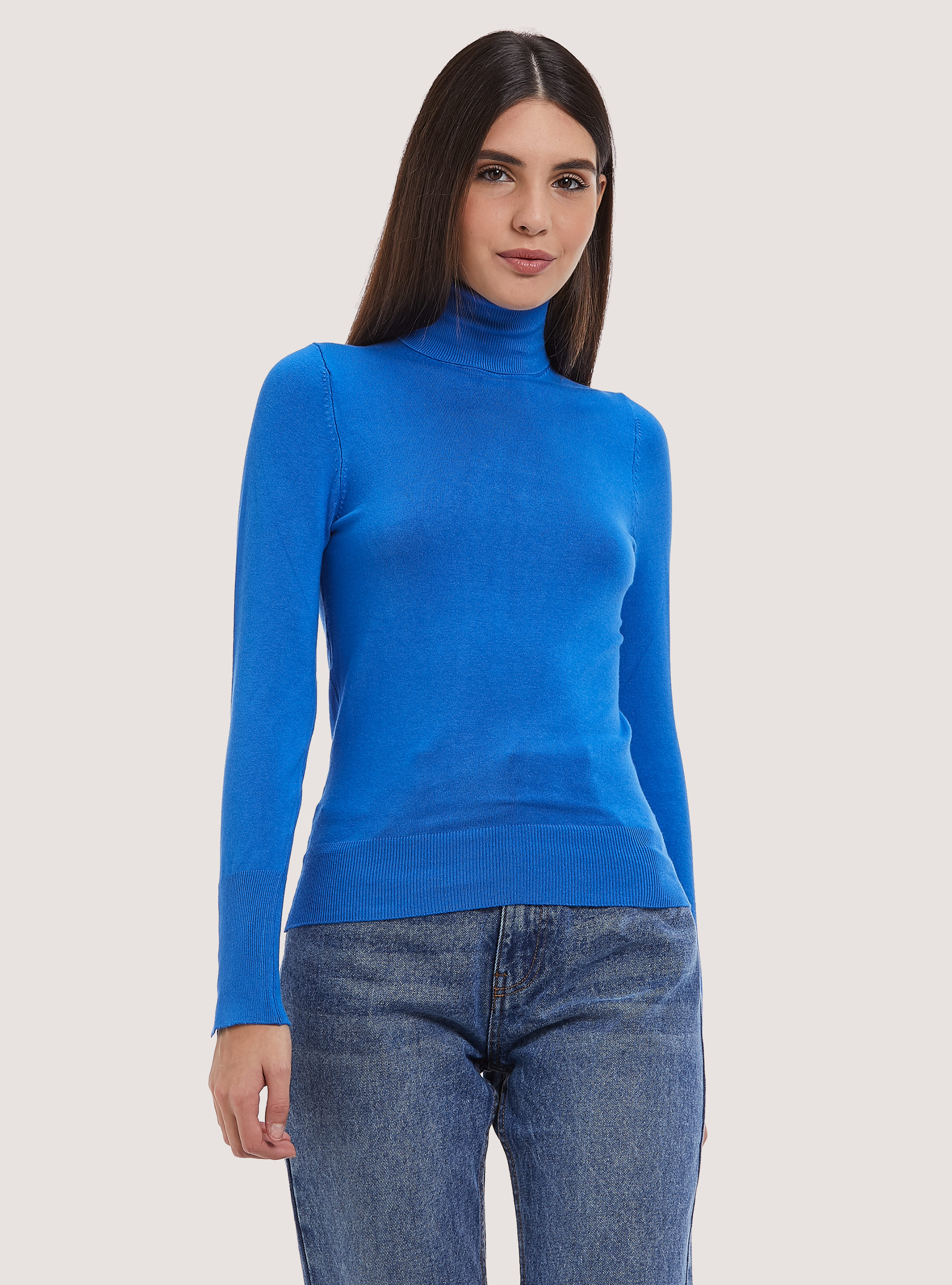 Pullover a collo alto con bottoni sulla manica, RY3 ROYALE LIGHT