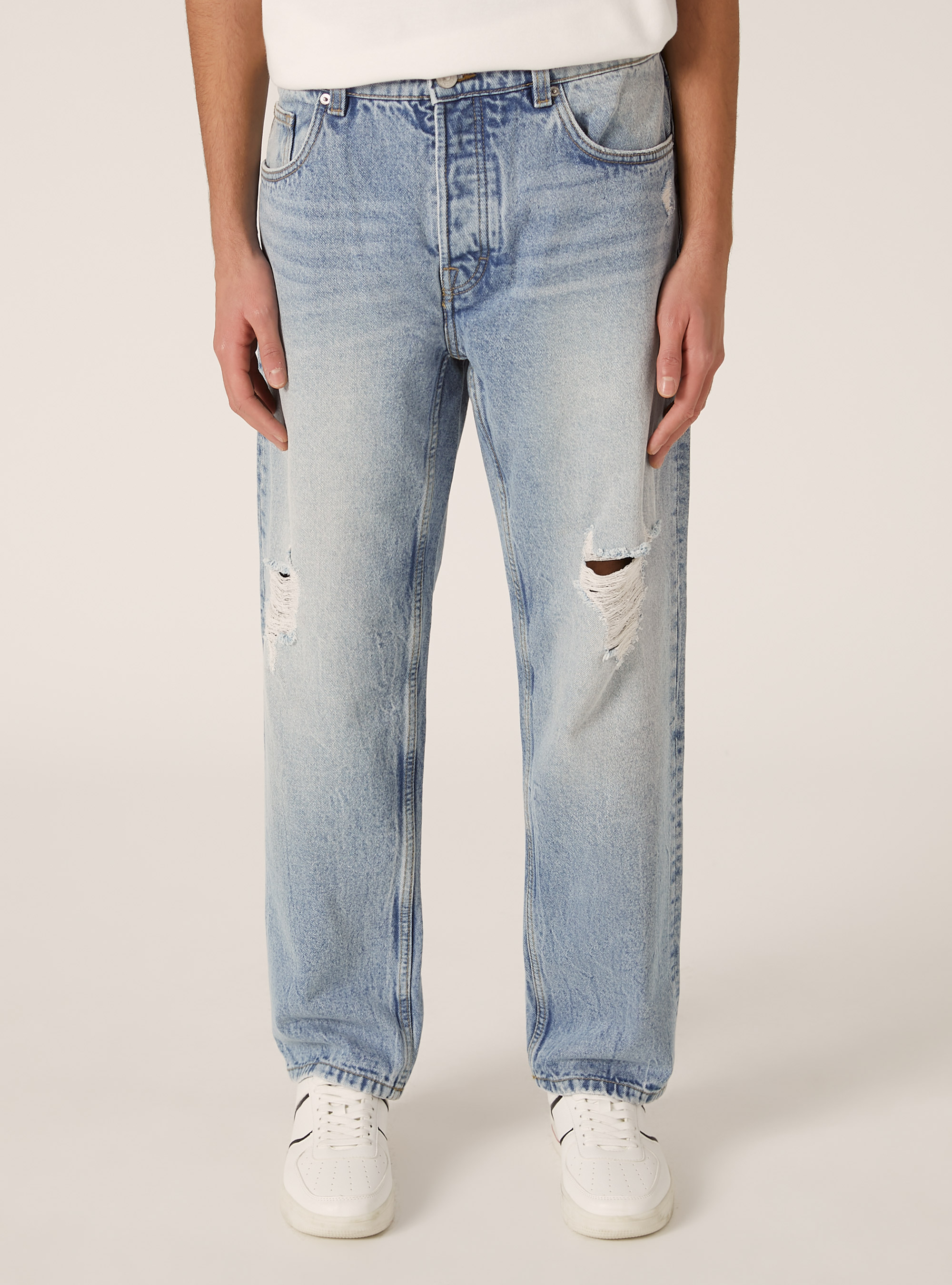 Jeans straight fit, D004 MEDIUM LIGHT BLUE