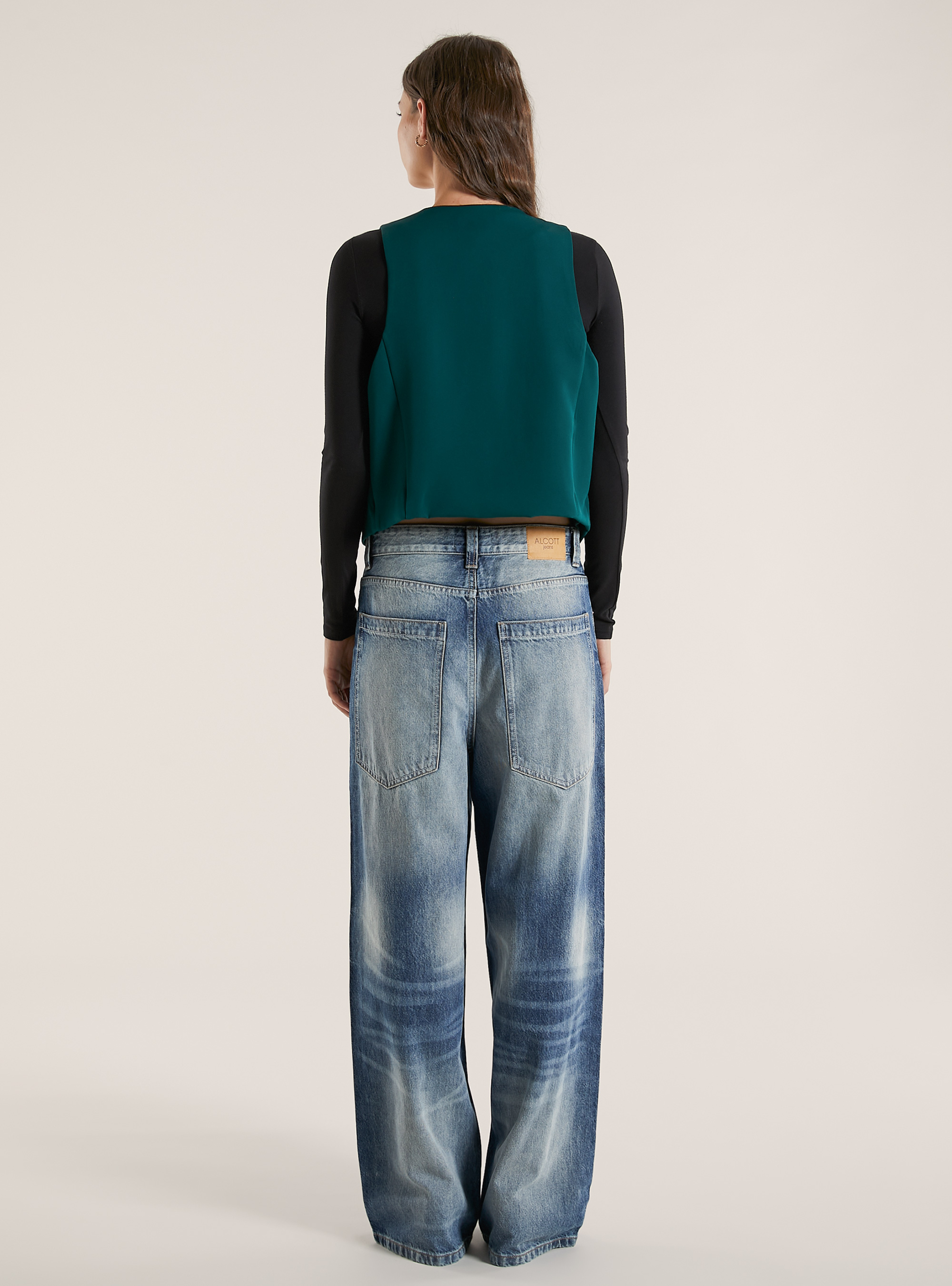 Tailored vest, GN1 GREEN DARK