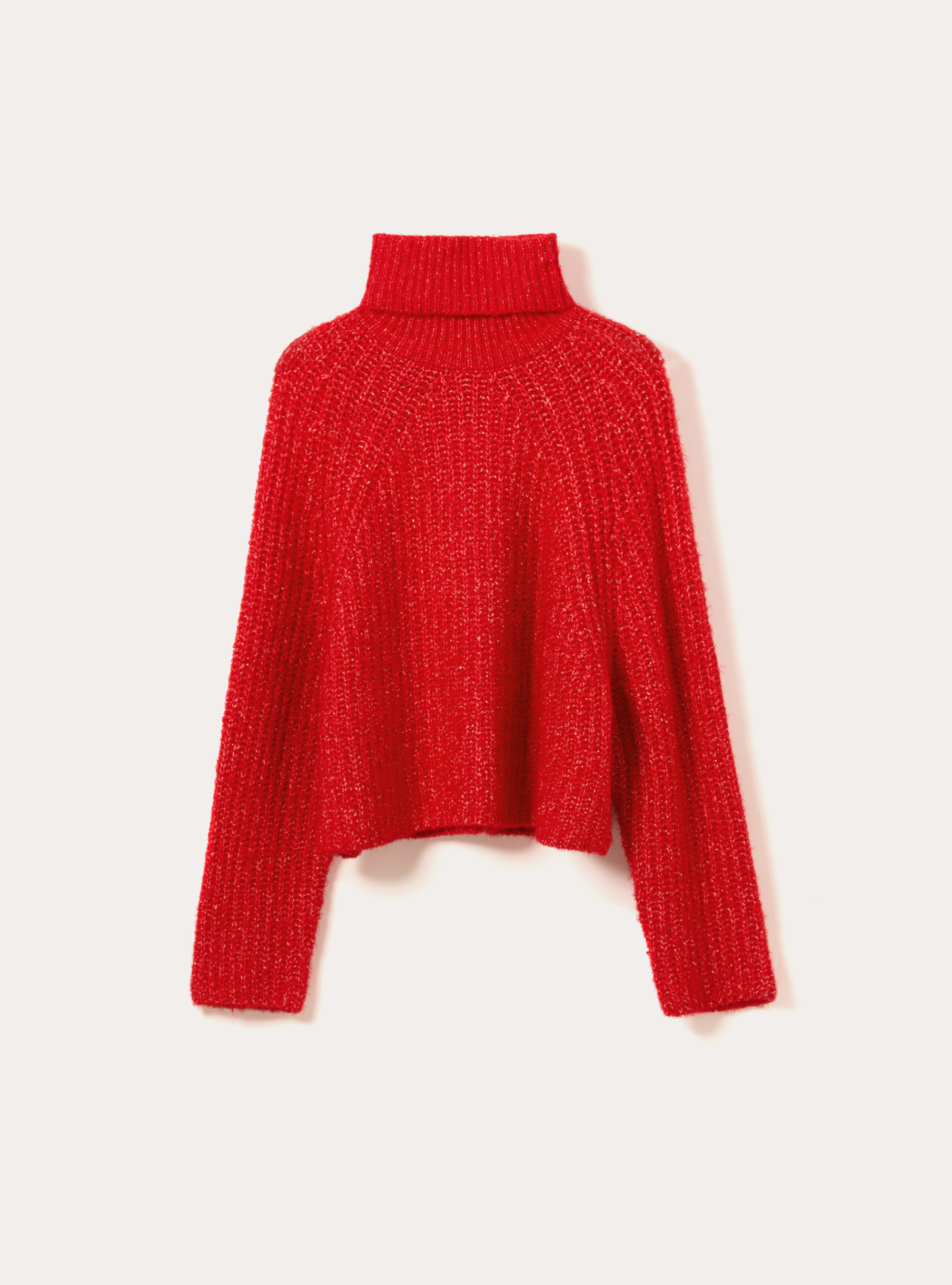 Jersey de cuello alto con canalé inglés, RD2 RED MEDIUM