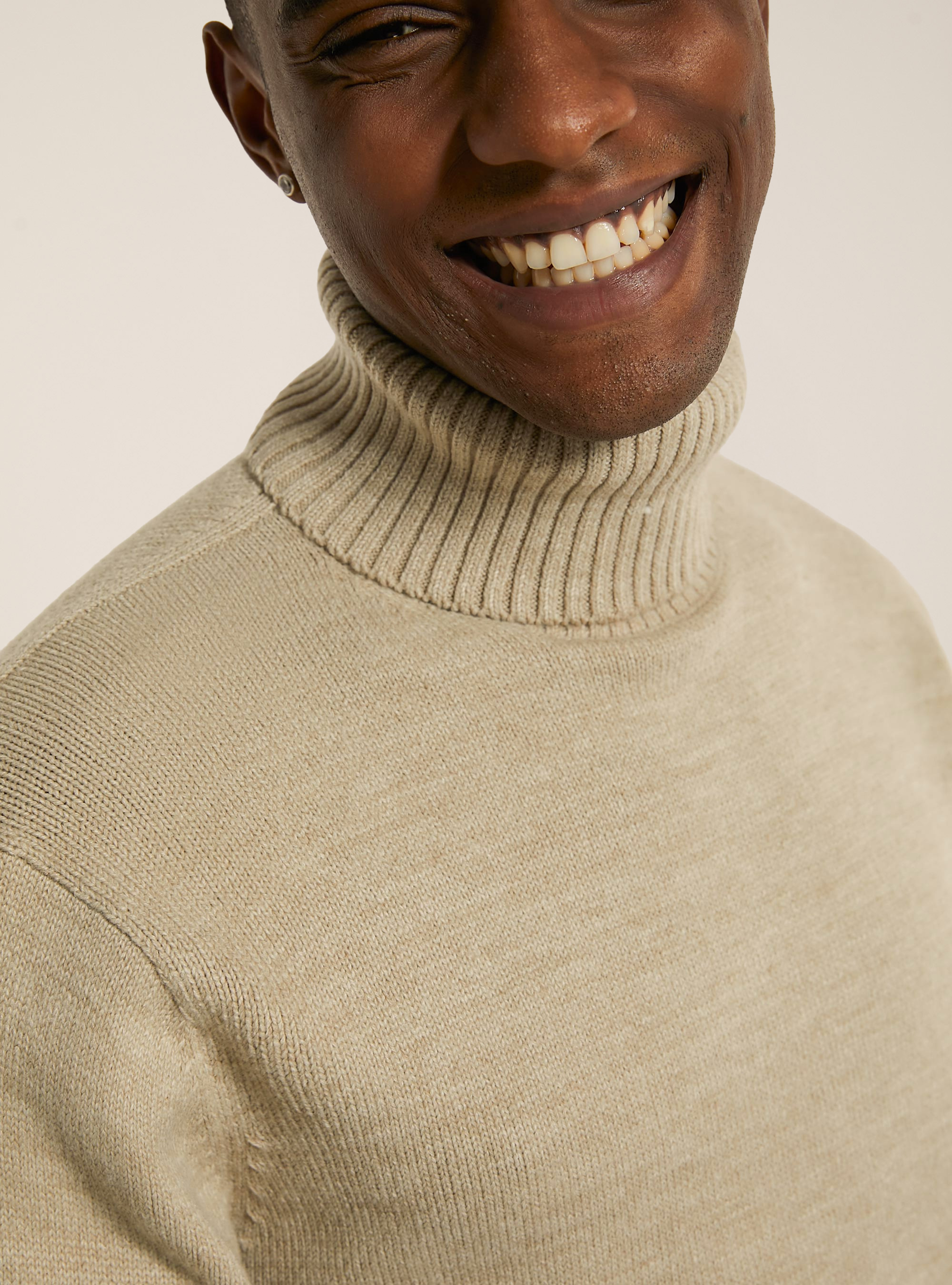 Maglione collo alto, MBG2 BEIGE MEL MED