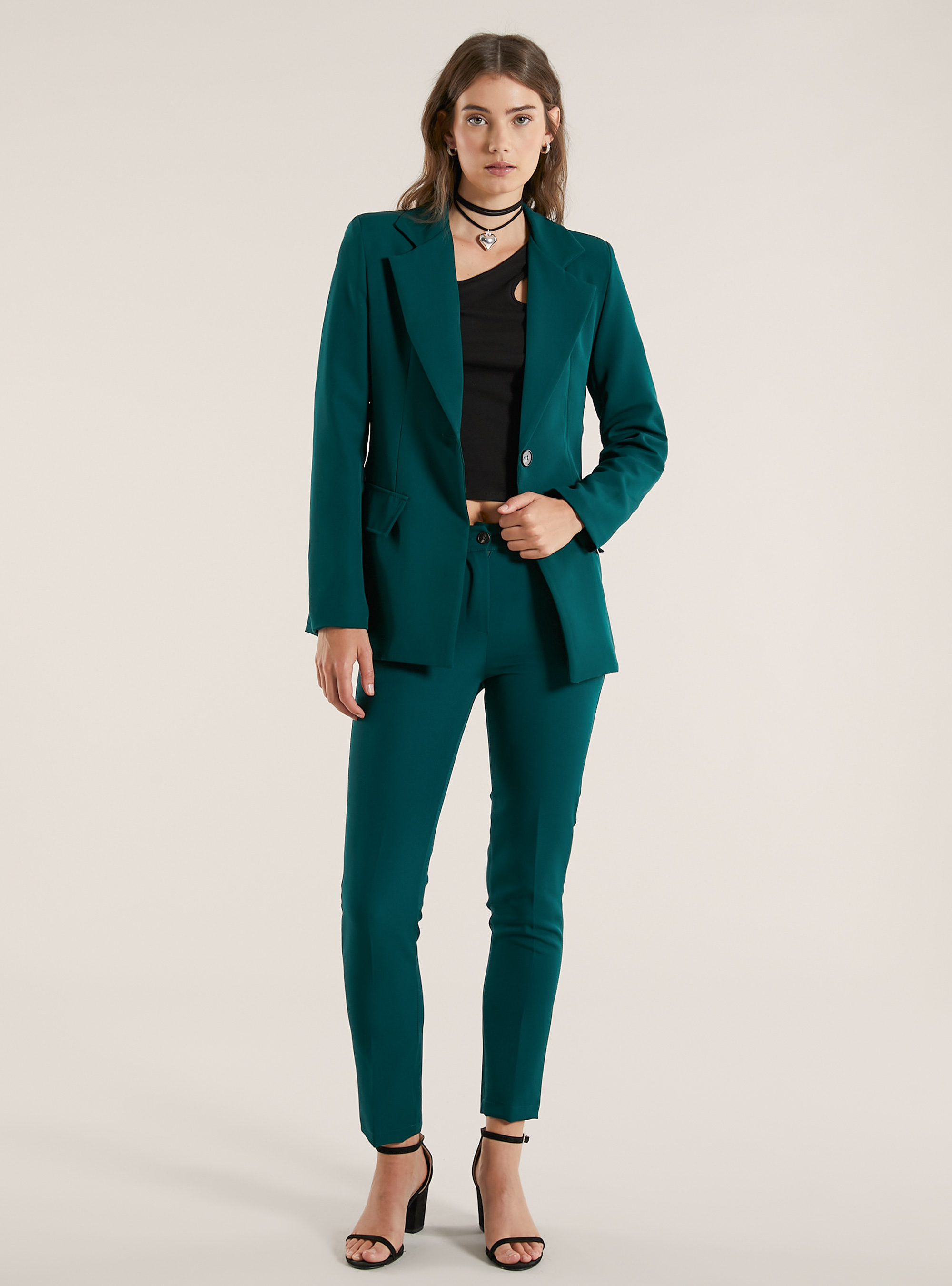 Einreihiger Blazer, GN1 GREEN DARK