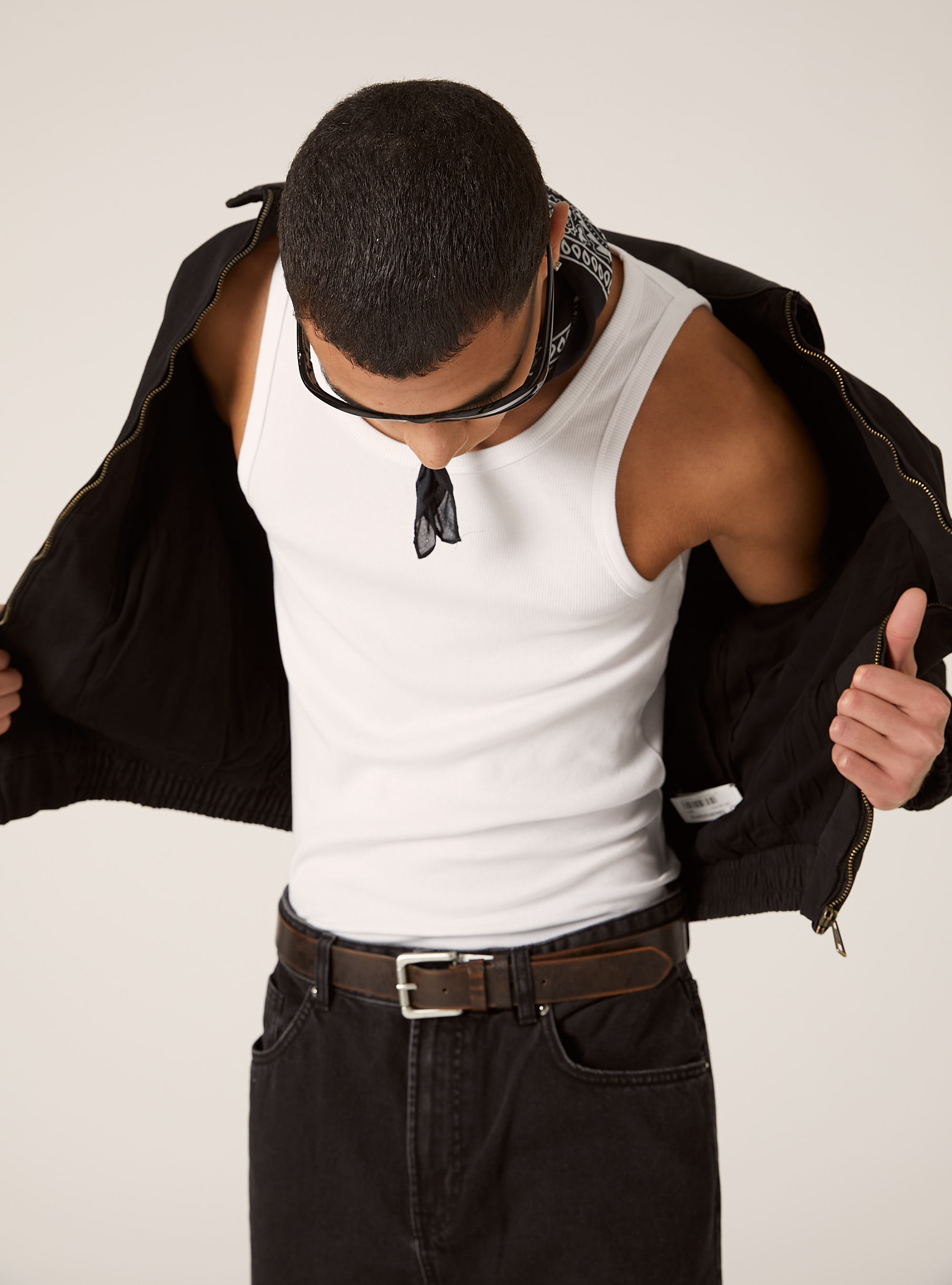 Polo neck jacket, BK1 BLACK