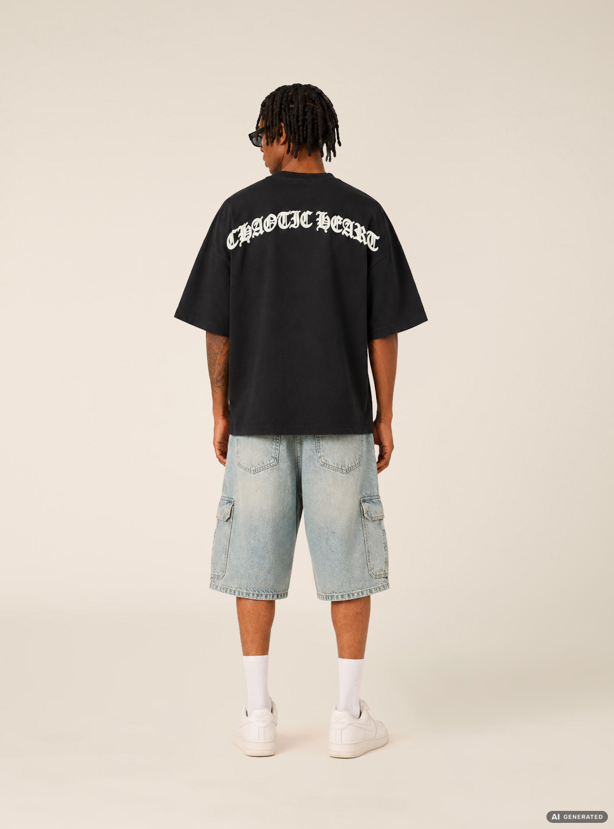 Printed Boxy Fit T-Shirt, BK1 BLACK