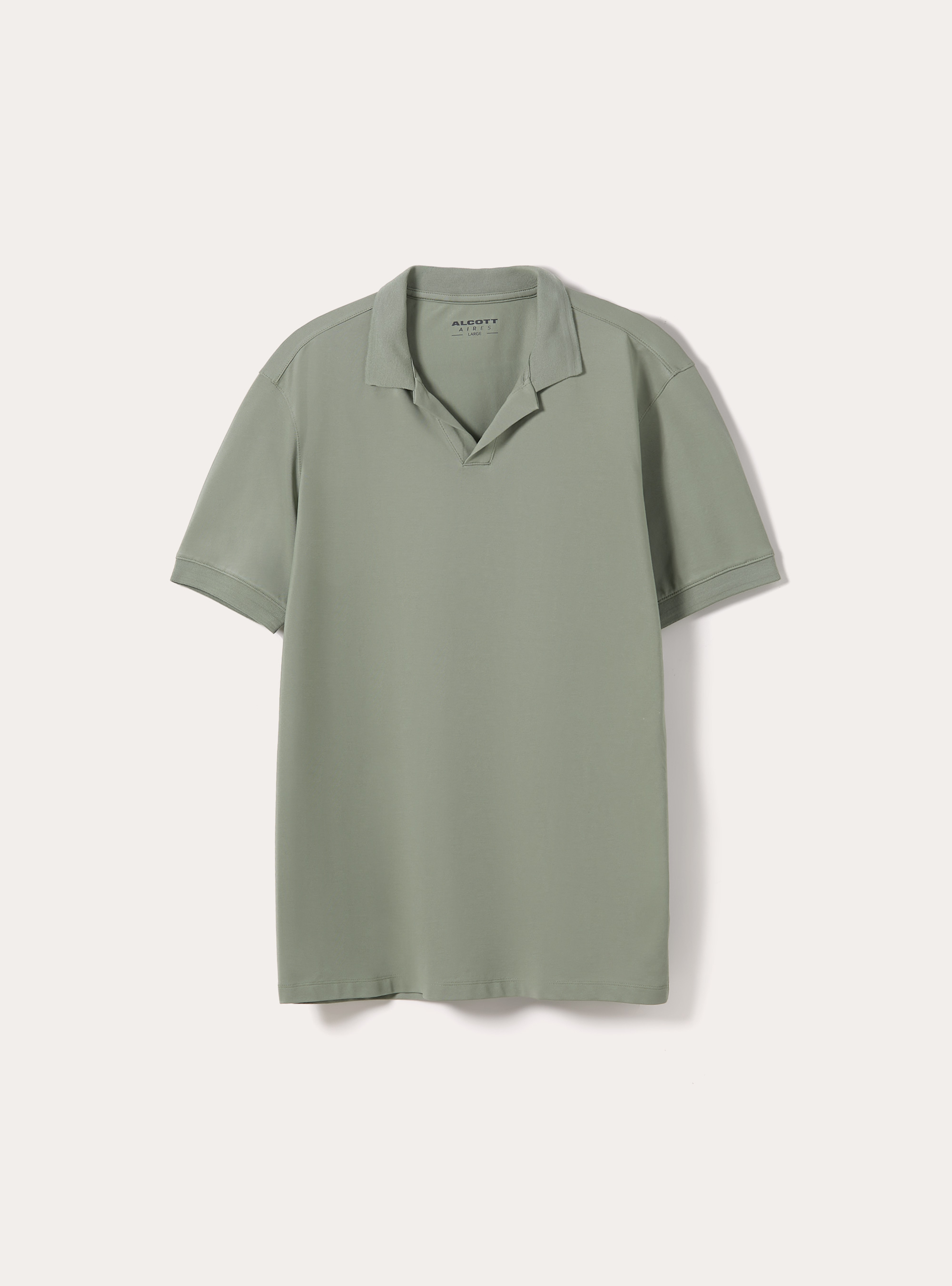 AIRES stretch piqu&eacute; polo shirt, KY2 KAKY MEDIUM