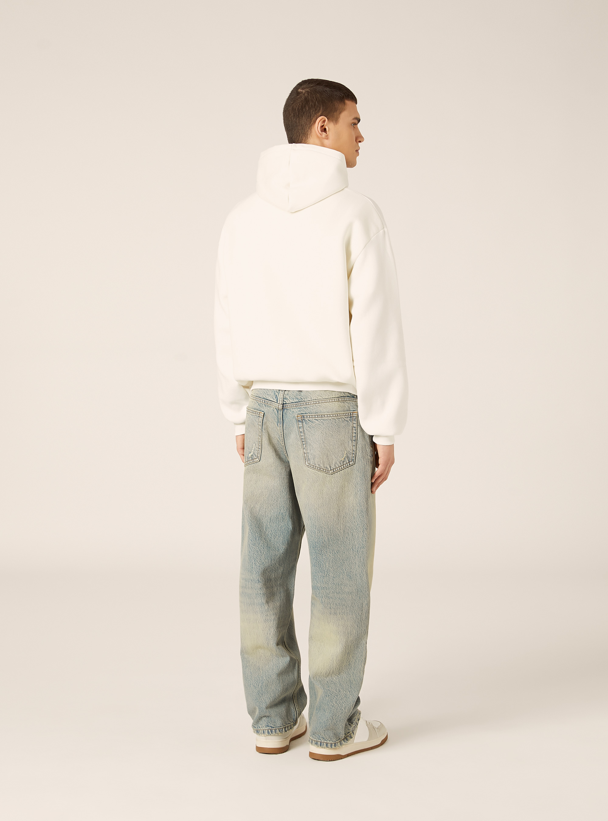 Boxy fit zip-up hoodie, WH1 OFF WHITE