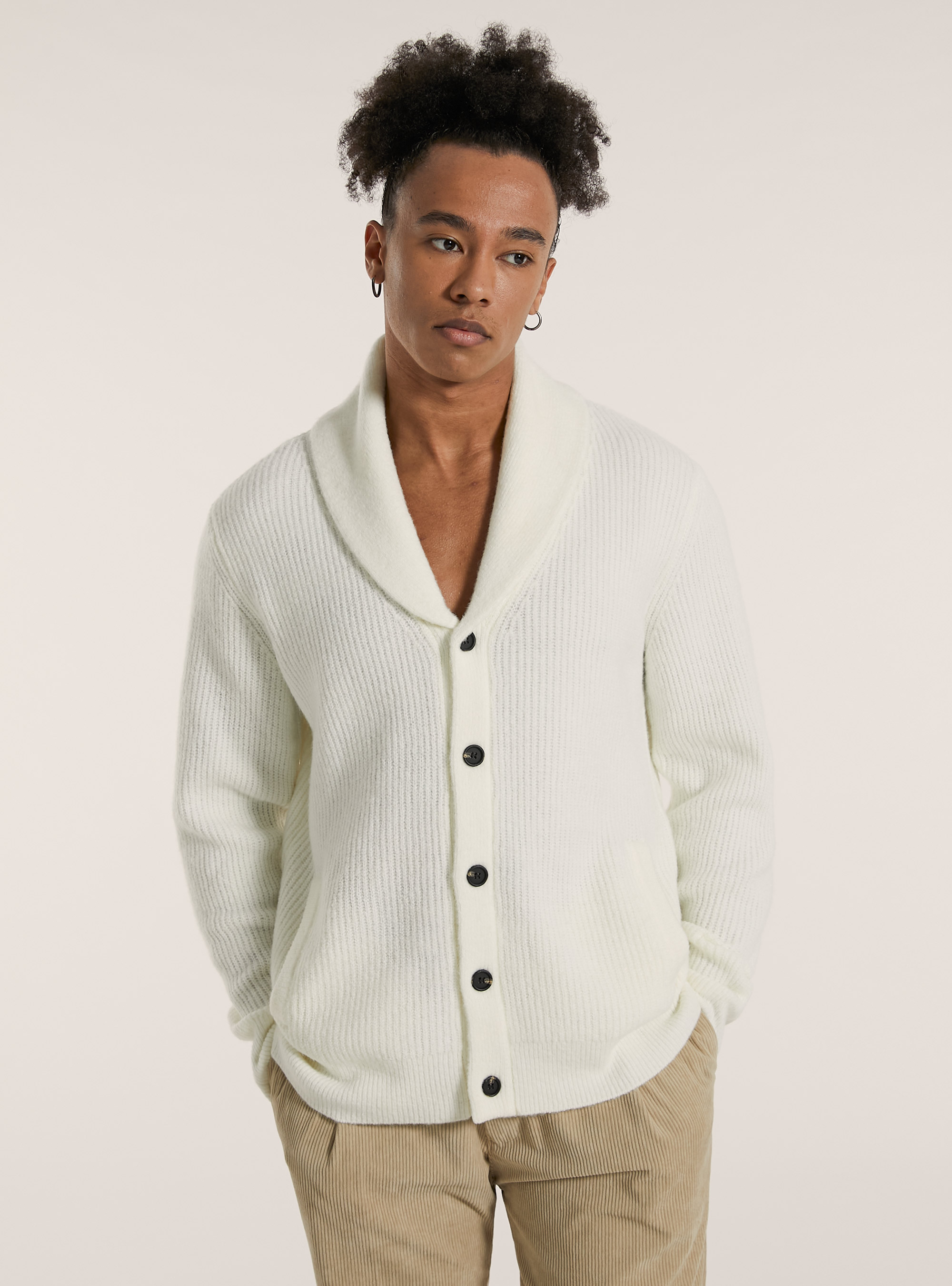 Pullover cardigan sof touch, WH2 WHITE