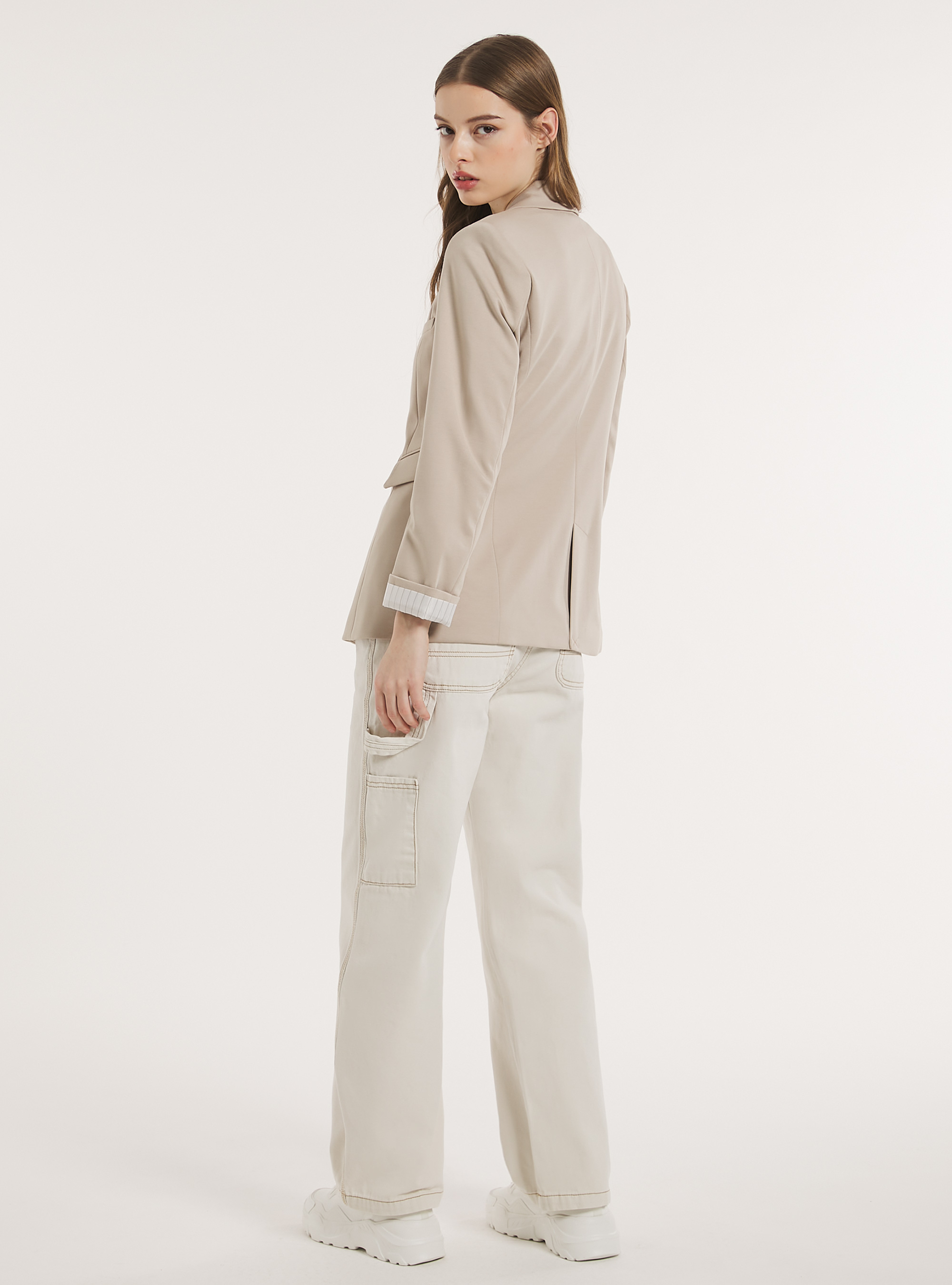 Blazer de punto, BG3 BEIGE LIGHT