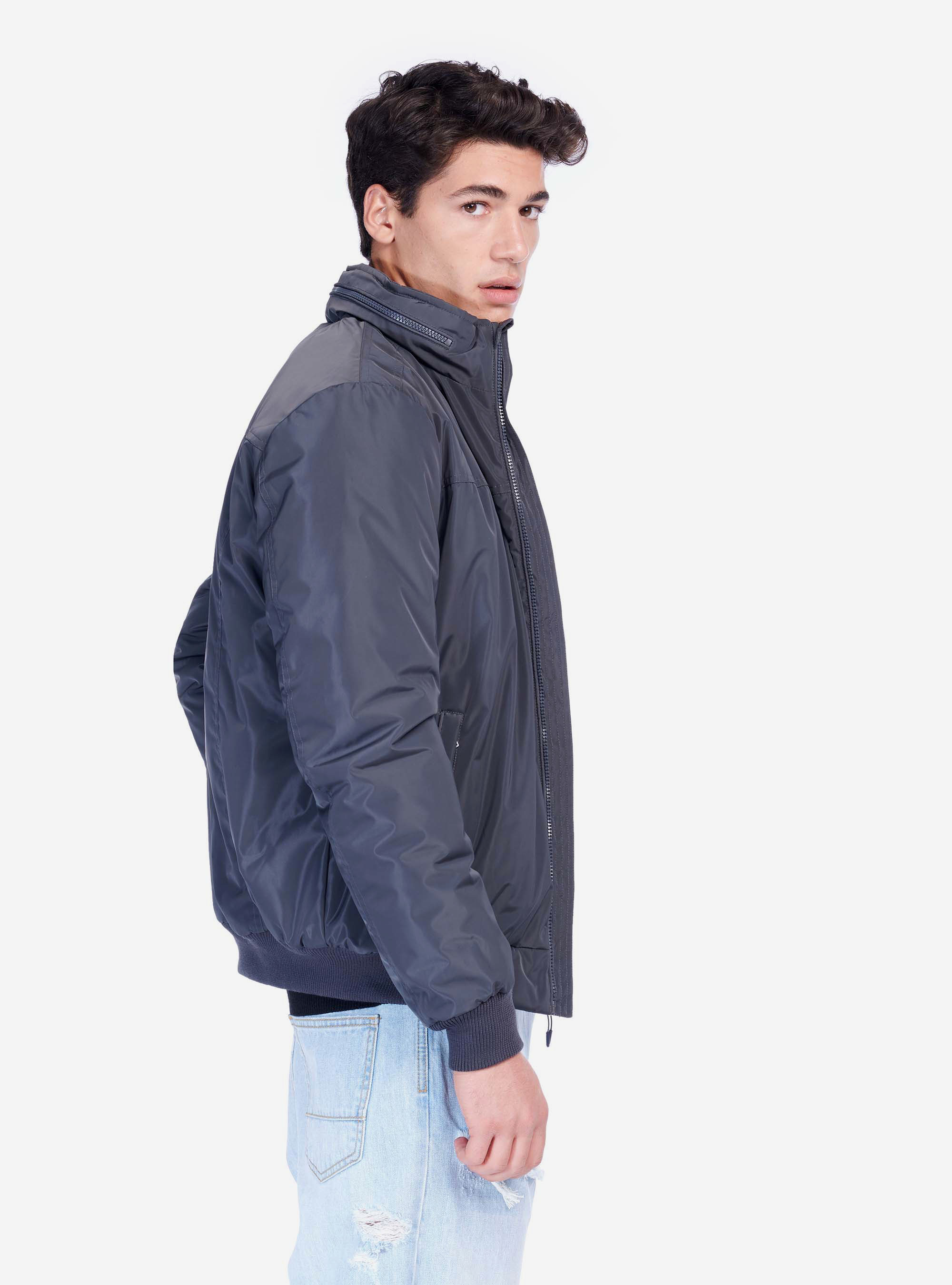 Basic Bomber Jacke, C115 GREY