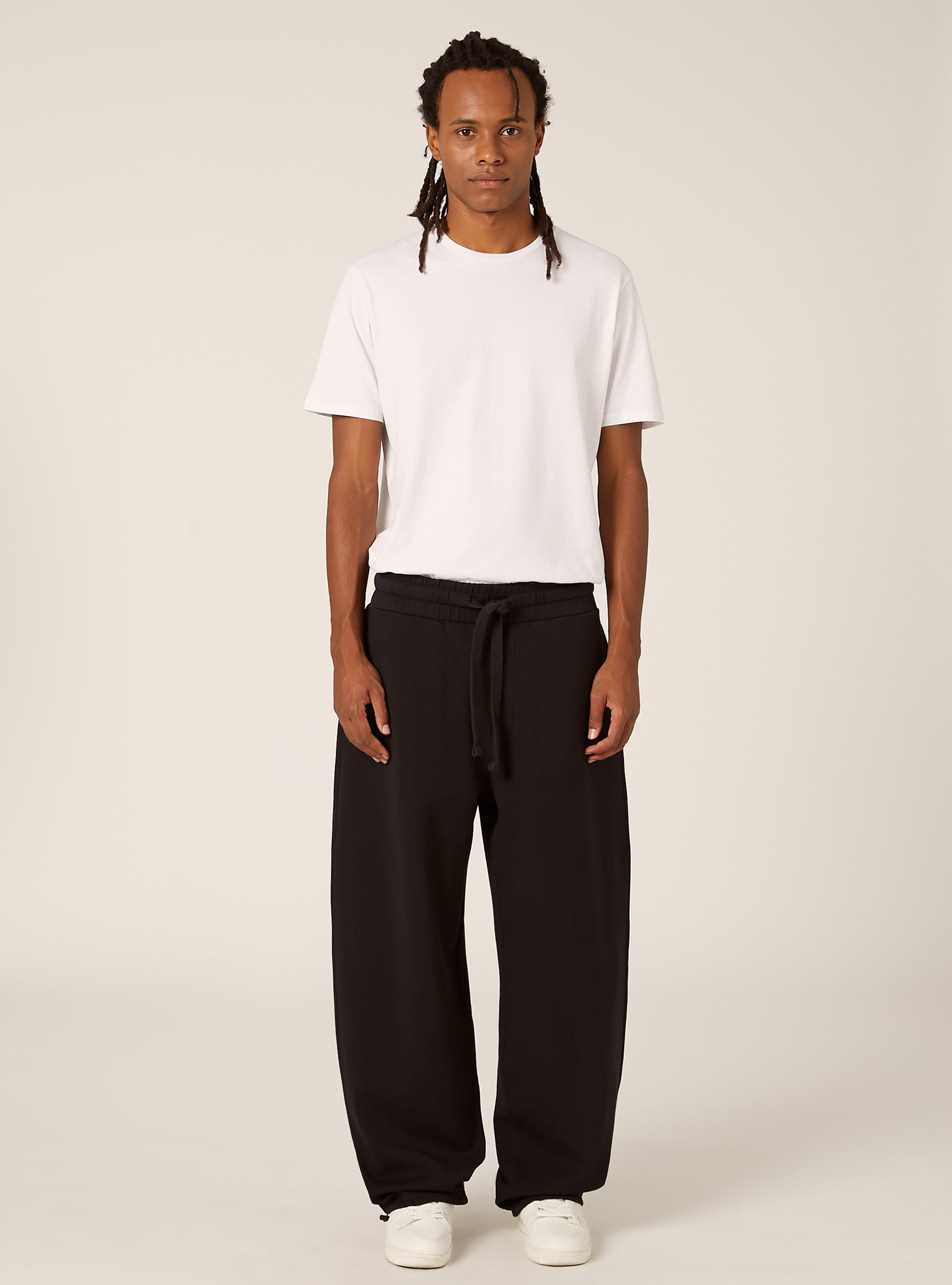 Pantalon jogger barrel soft touch, BK1 BLACK